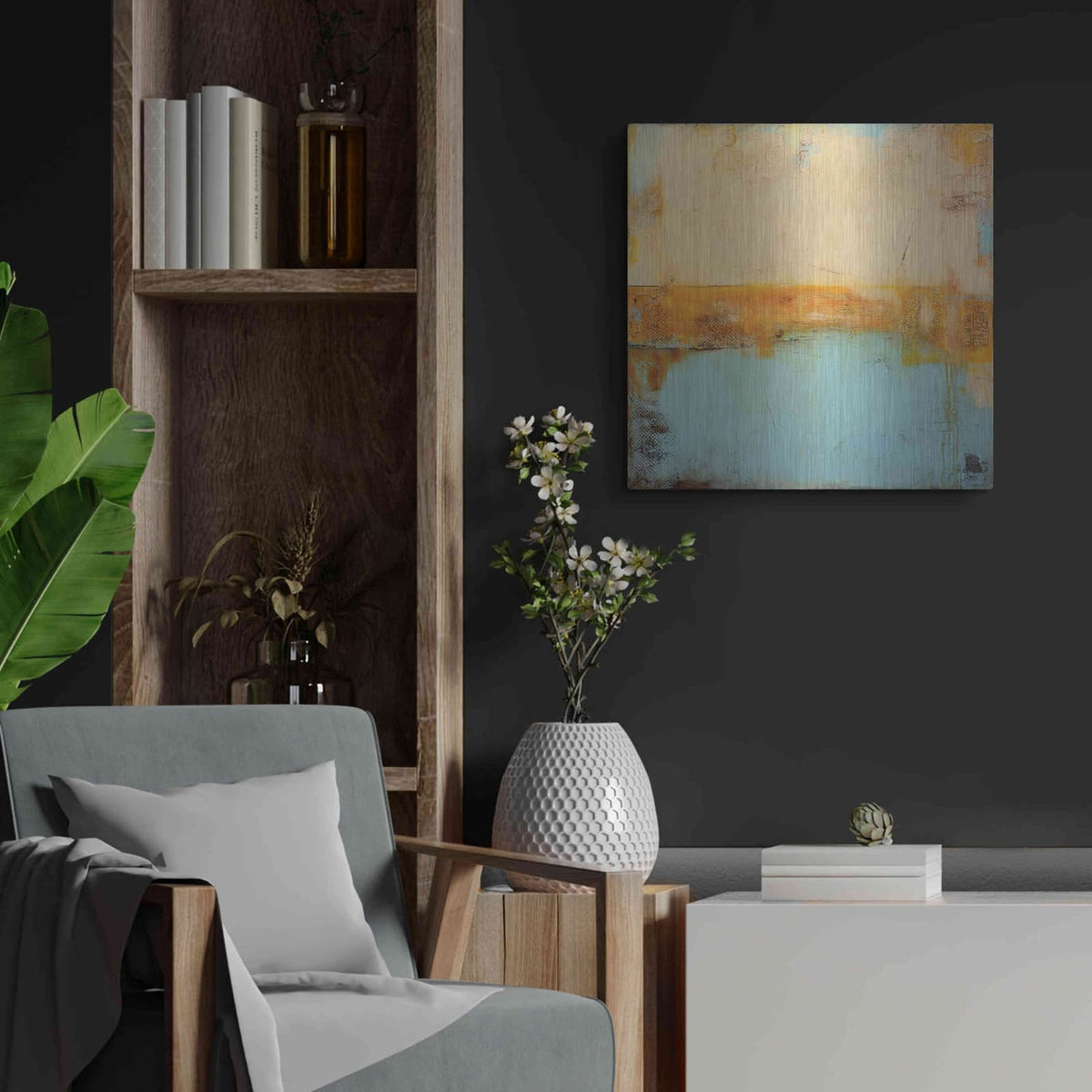 'Bay of Noons' by Erin Ashley – Metal Wall Art, 24x24 room view