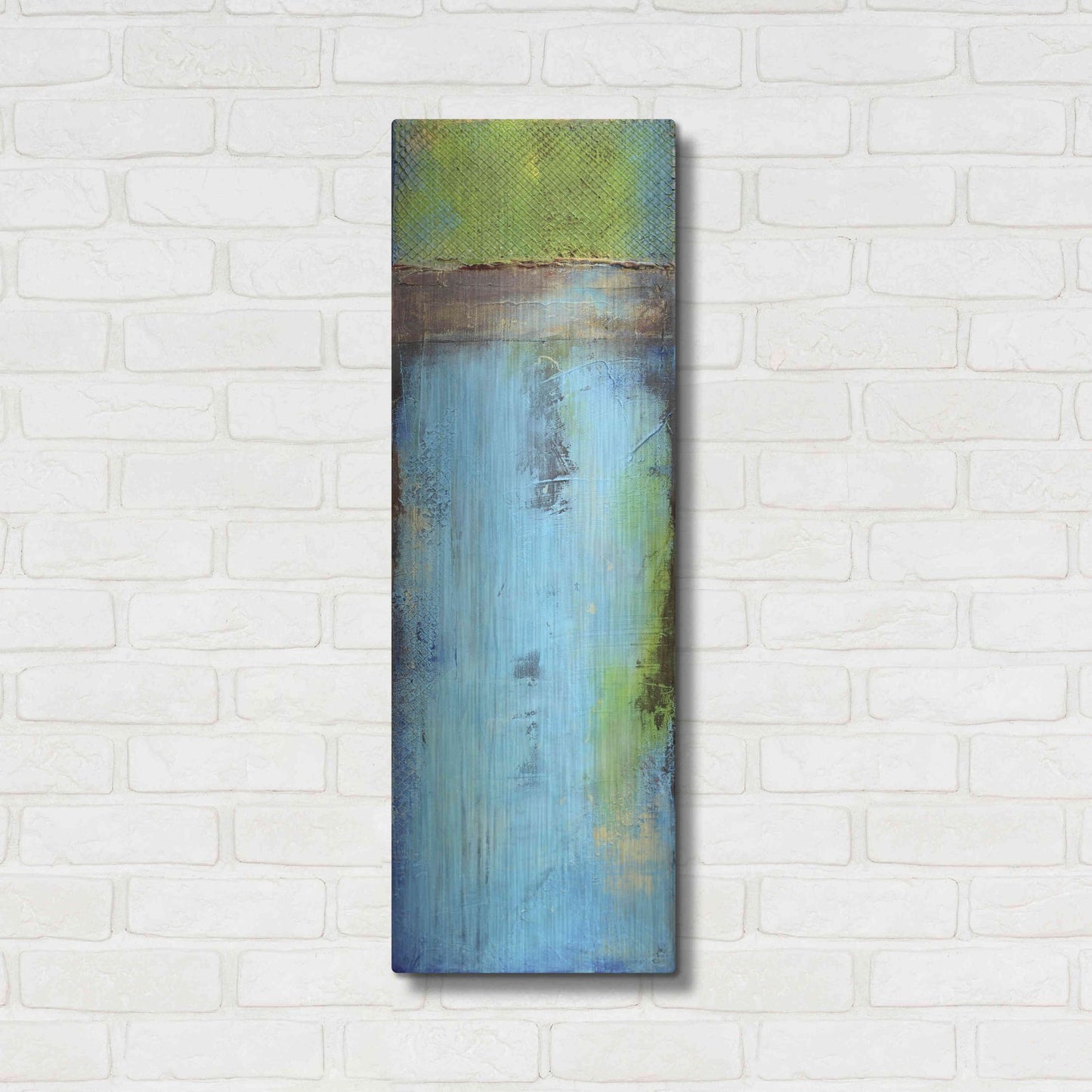 Luxe Metal Art 'Fisher Island I' by Erin Ashley, Metal Wall Art,12x36