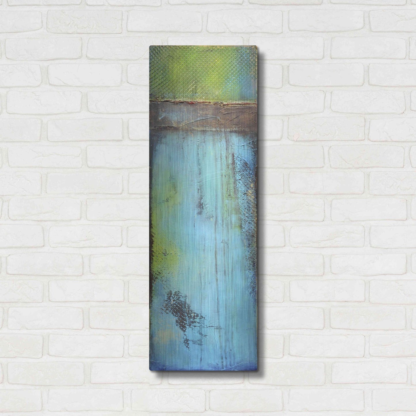 Luxe Metal Art 'Fisher Island II' by Erin Ashley, Metal Wall Art,12x36