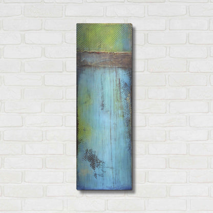 Luxe Metal Art 'Fisher Island II' by Erin Ashley, Metal Wall Art,12x36