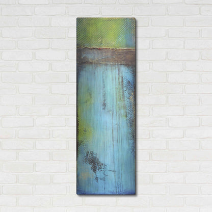 Luxe Metal Art 'Fisher Island II' by Erin Ashley, Metal Wall Art,16x48