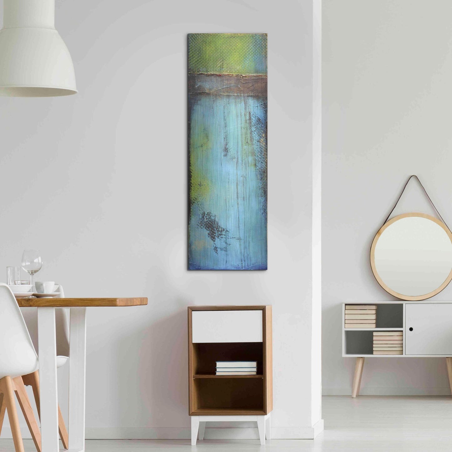 Luxe Metal Art 'Fisher Island II' by Erin Ashley, Metal Wall Art,16x48