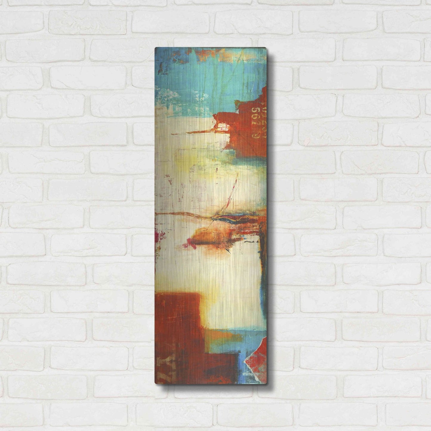 Luxe Metal Art 'Fragile I' by Erin Ashley, Metal Wall Art,12x36