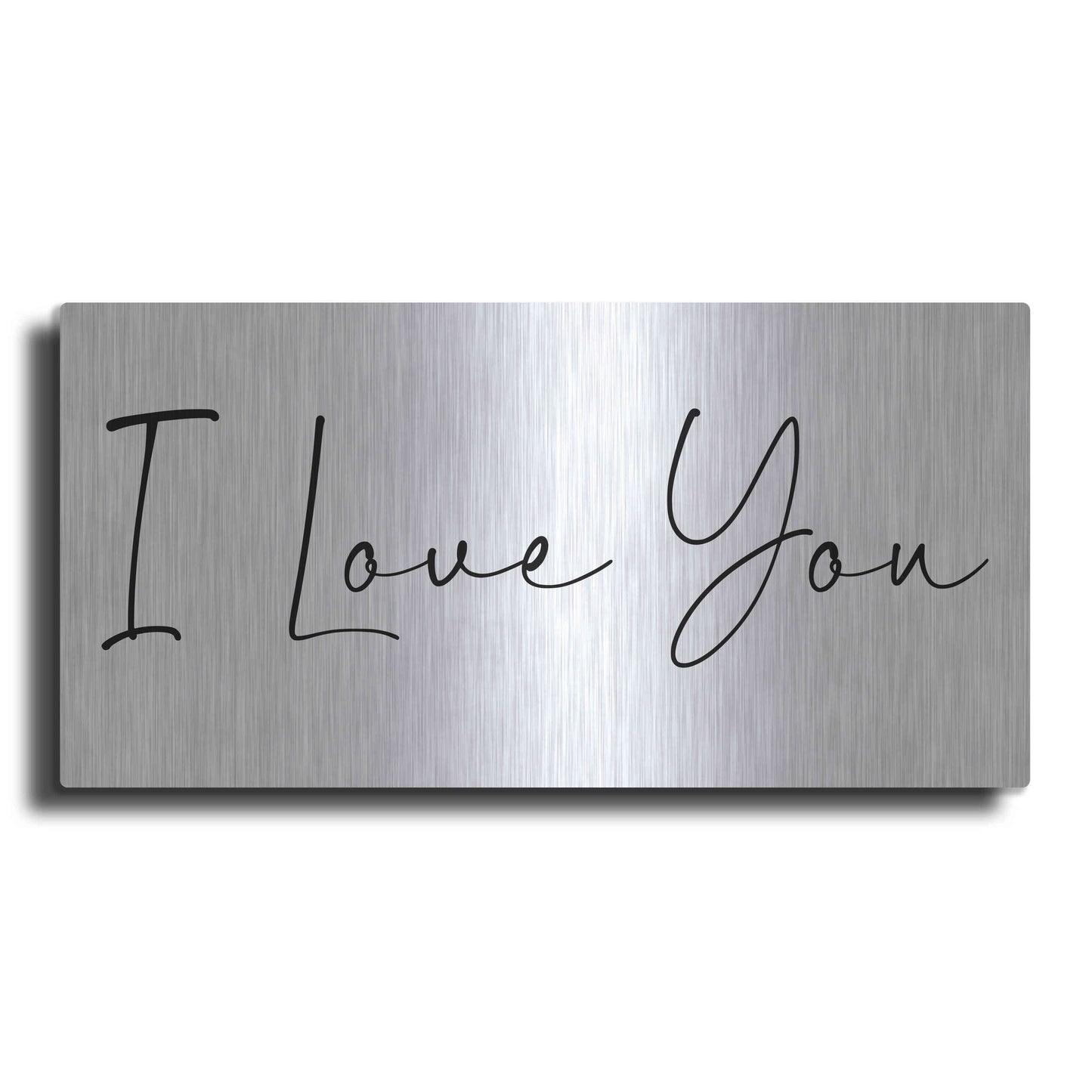 Luxe Metal Art 'I Love You' by Epic Portfolio, Metal Wall Art