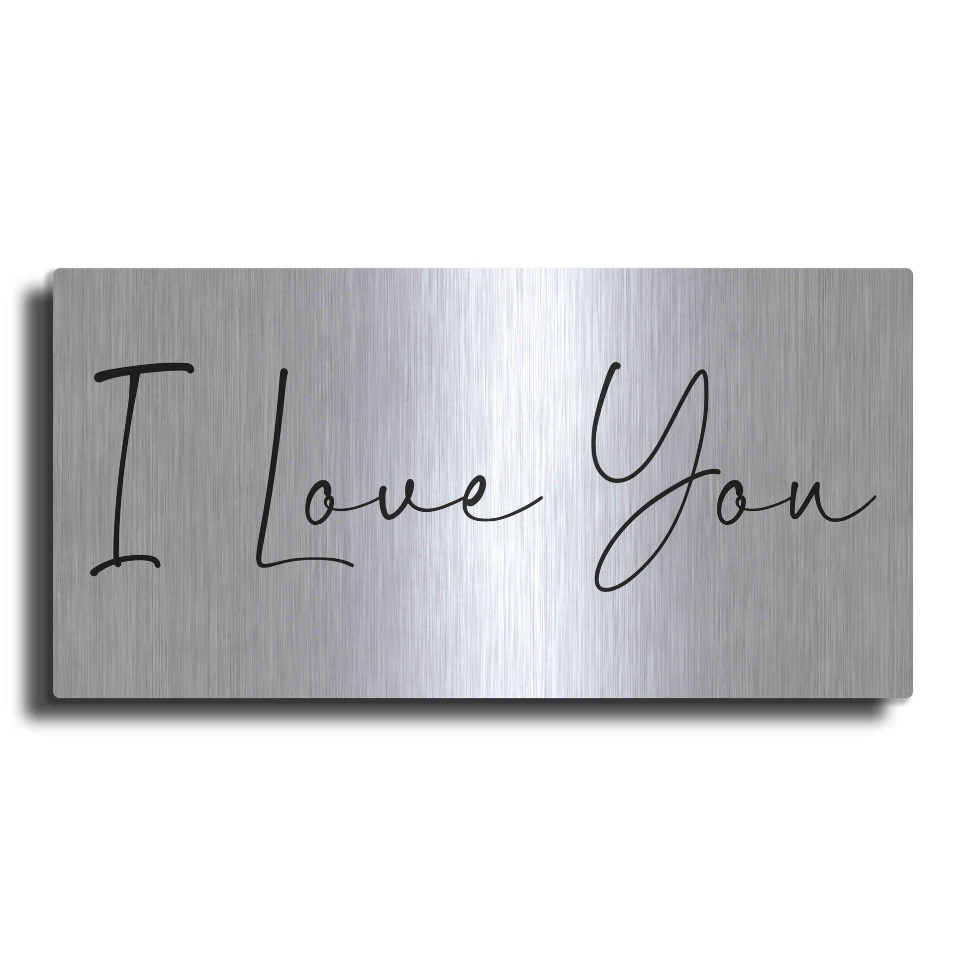 Luxe Metal Art 'I Love You' by Epic Portfolio, Metal Wall Art