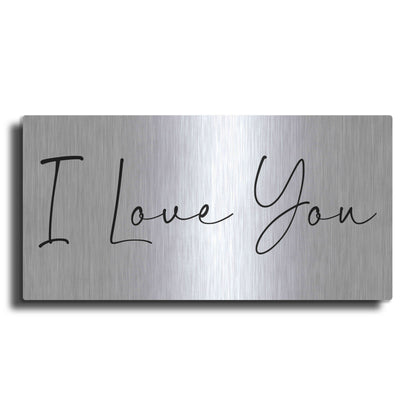 Luxe Metal Art 'I Love You' by Epic Portfolio, Metal Wall Art