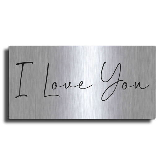 Luxe Metal Art 'I Love You' by Epic Portfolio, Metal Wall Art