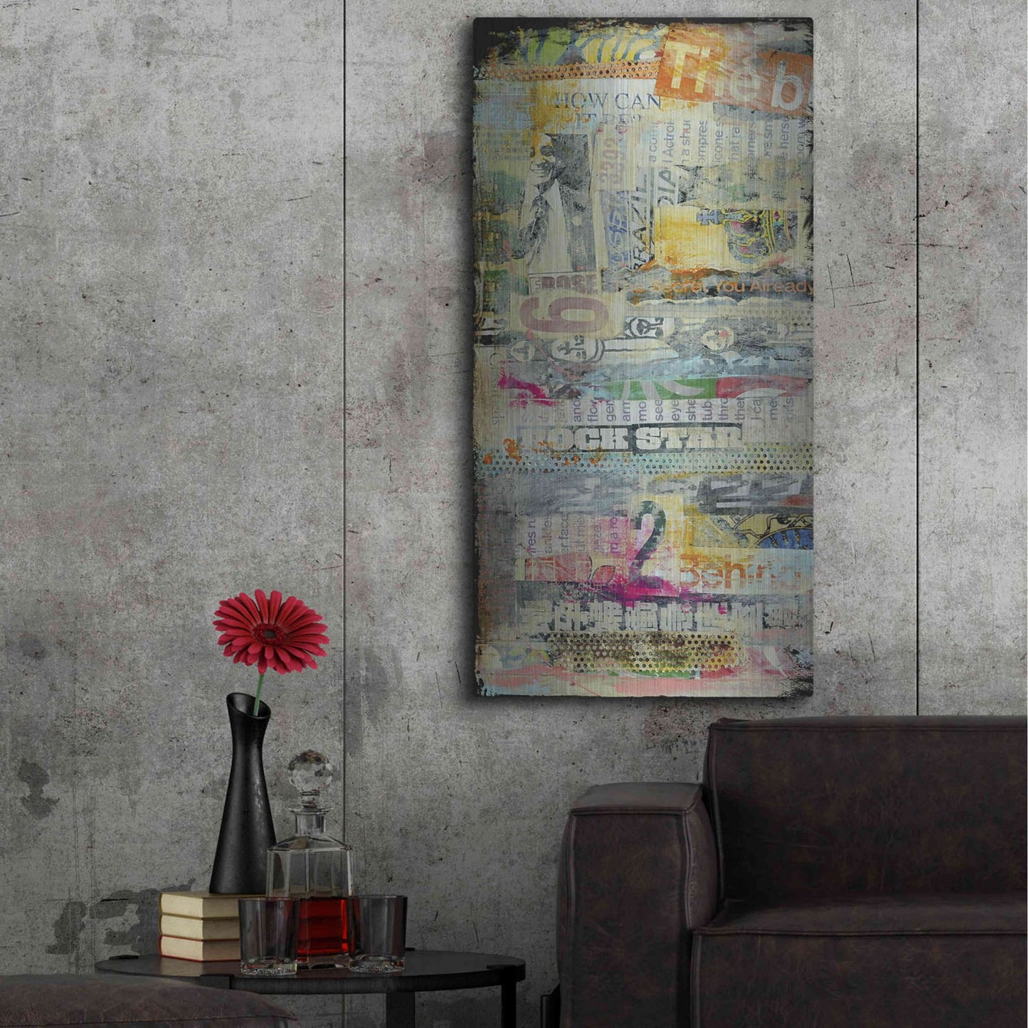 Luxe Metal Art 'In the Mix I' by Erin Ashley, Metal Wall Art,24x48