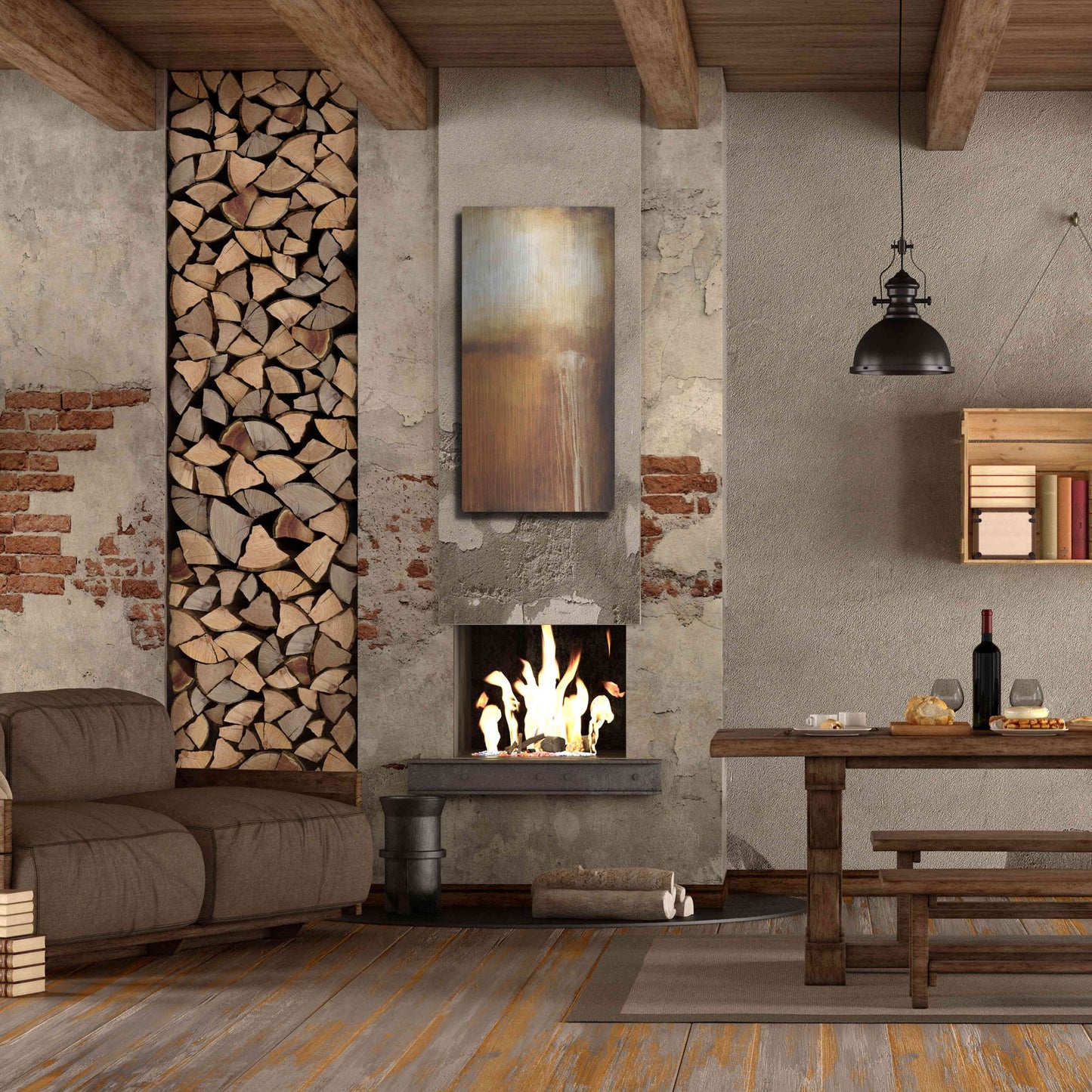 Luxe Metal Art 'Madison Fields II' by Erin Ashley, Metal Wall Art,24x48