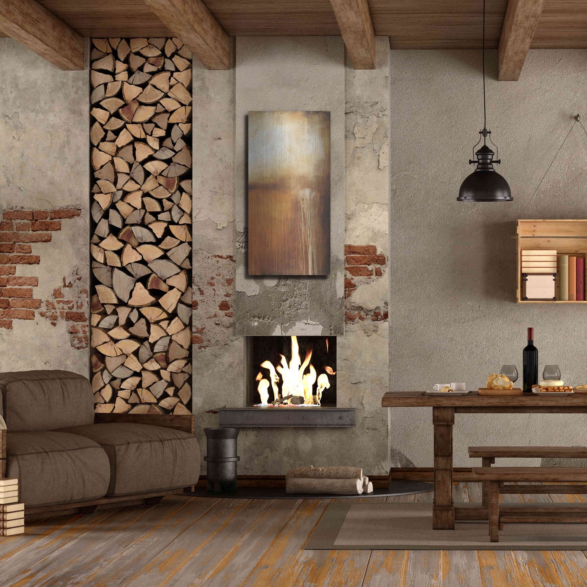 Luxe Metal Art 'Madison Fields II' by Erin Ashley, Metal Wall Art,24x48