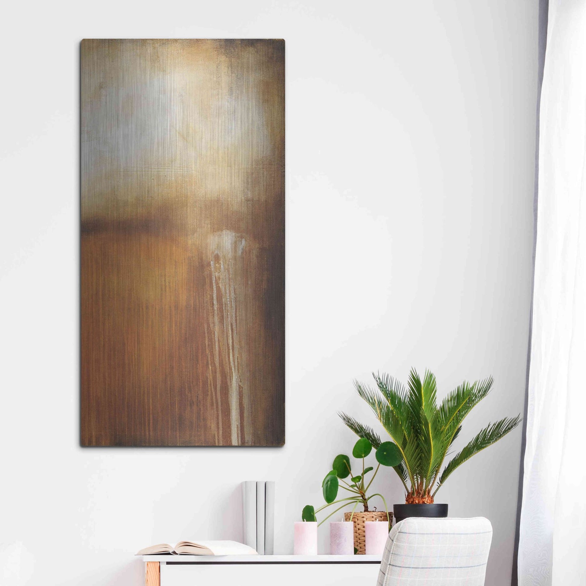 Luxe Metal Art 'Madison Fields II' by Erin Ashley, Metal Wall Art,24x48