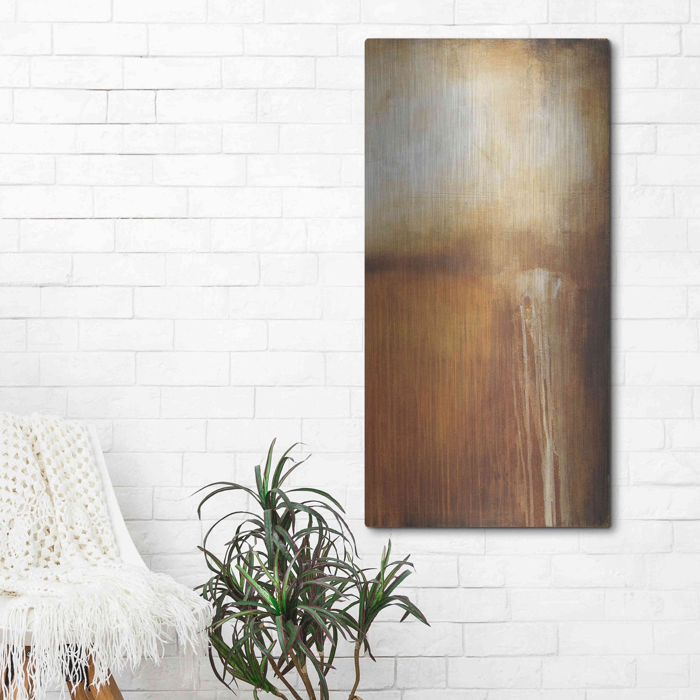 Luxe Metal Art 'Madison Fields II' by Erin Ashley, Metal Wall Art,24x48