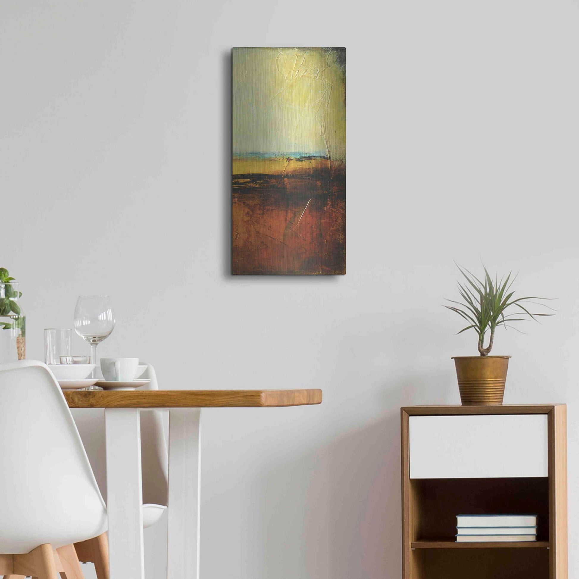 Luxe Metal Art 'Noon II' by Erin Ashley, Metal Wall Art,12x24