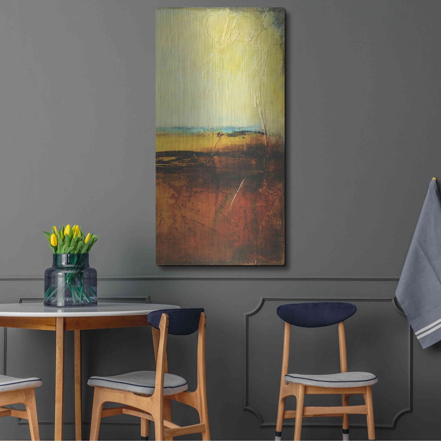 Luxe Metal Art 'Noon II' by Erin Ashley, Metal Wall Art,24x48