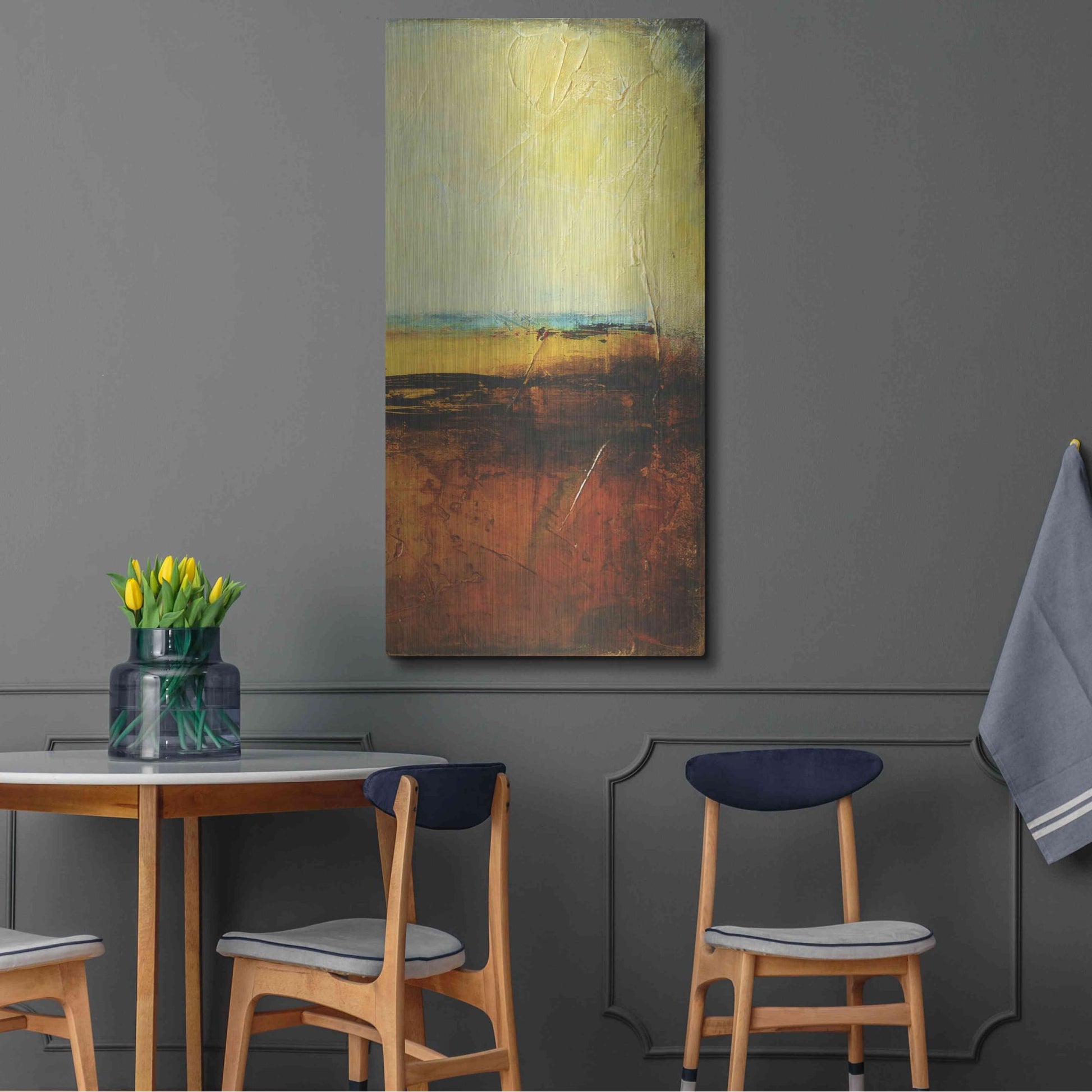 Luxe Metal Art 'Noon II' by Erin Ashley, Metal Wall Art,24x48