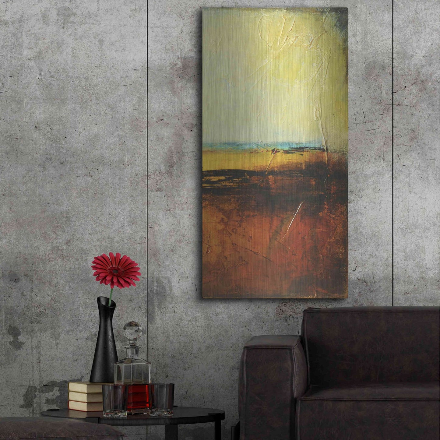Luxe Metal Art 'Noon II' by Erin Ashley, Metal Wall Art,24x48