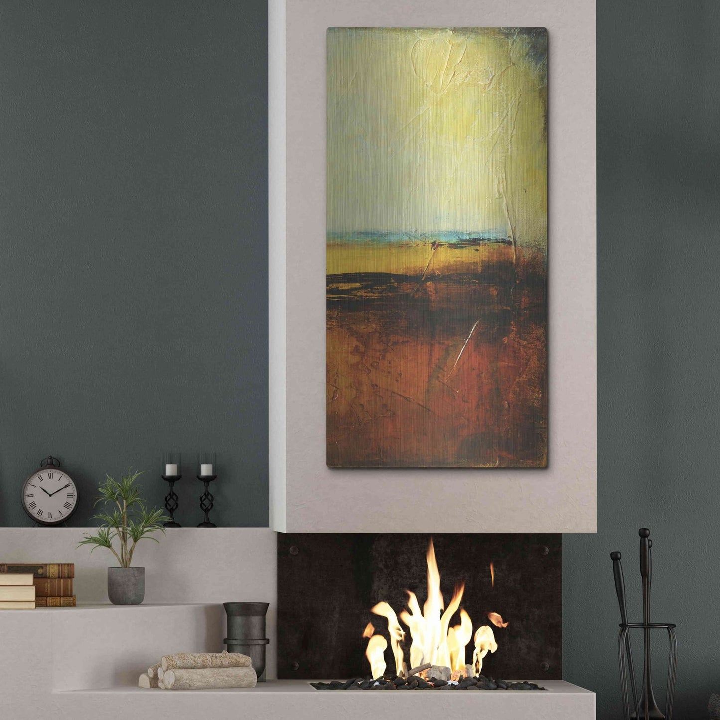 Luxe Metal Art 'Noon II' by Erin Ashley, Metal Wall Art,24x48