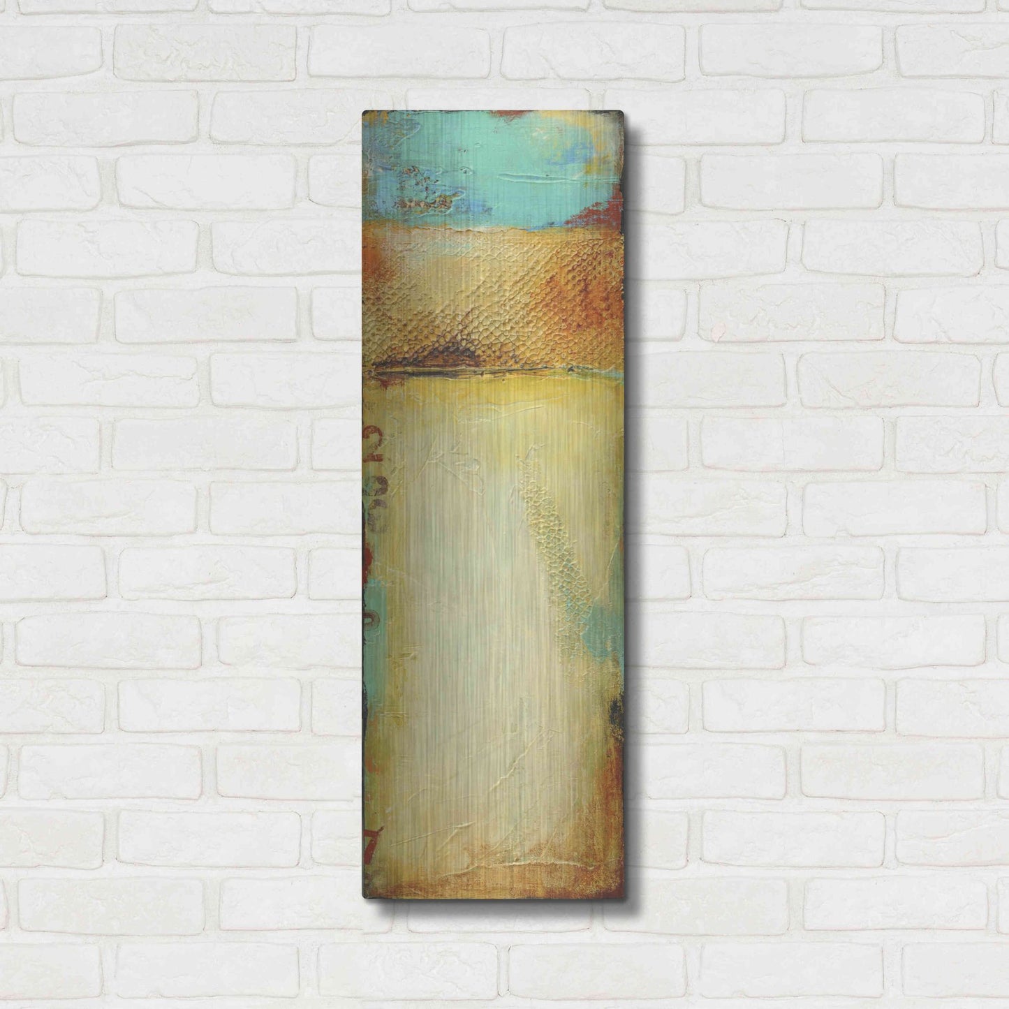 Luxe Metal Art 'Old Island Harbor I' by Erin Ashley, Metal Wall Art,12x36