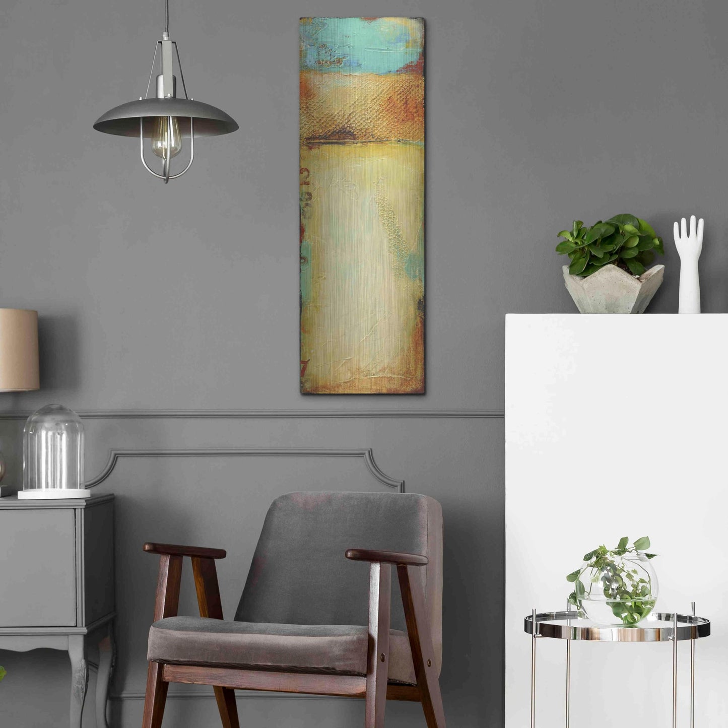 Luxe Metal Art 'Old Island Harbor I' by Erin Ashley, Metal Wall Art,12x36