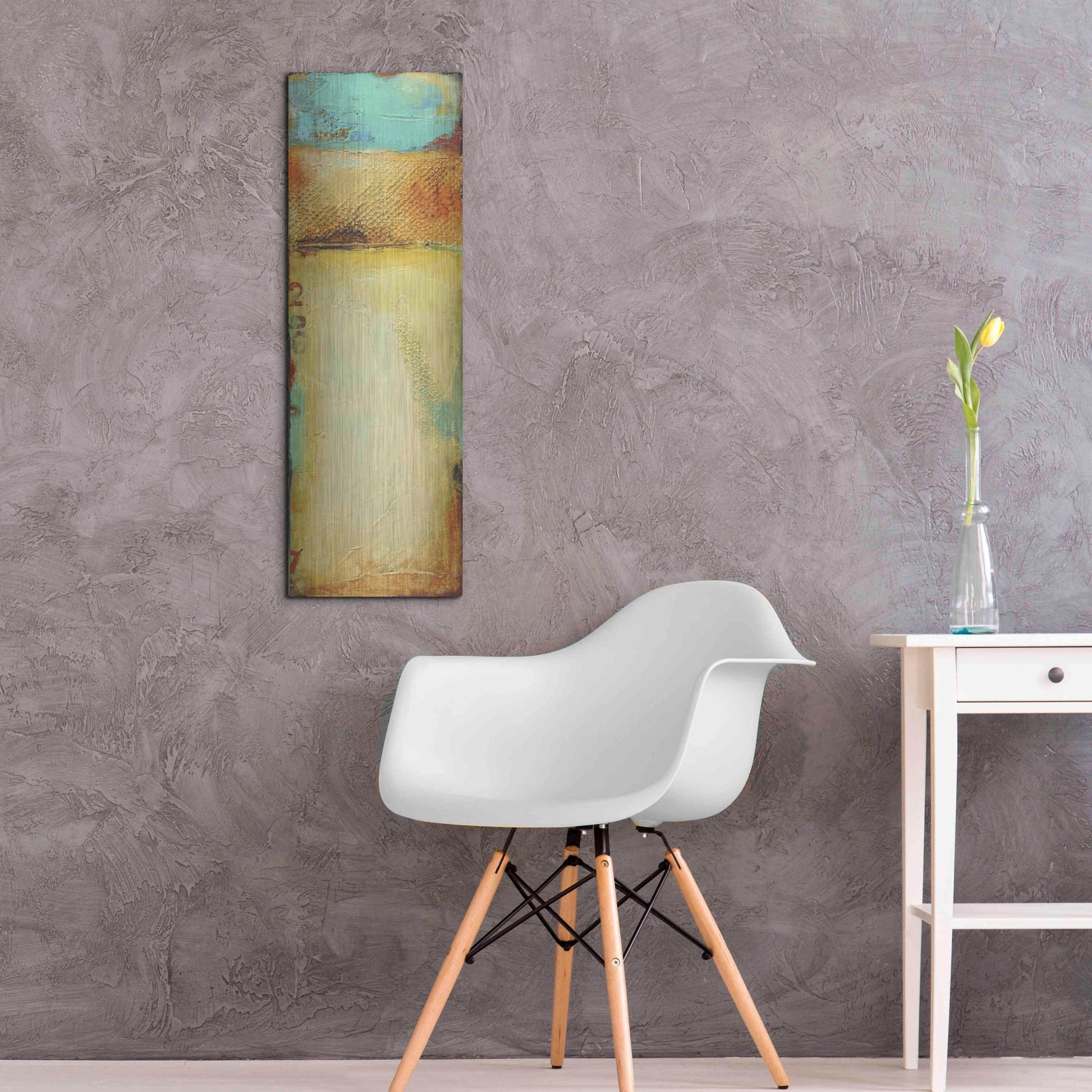 Luxe Metal Art 'Old Island Harbor I' by Erin Ashley, Metal Wall Art,12x36