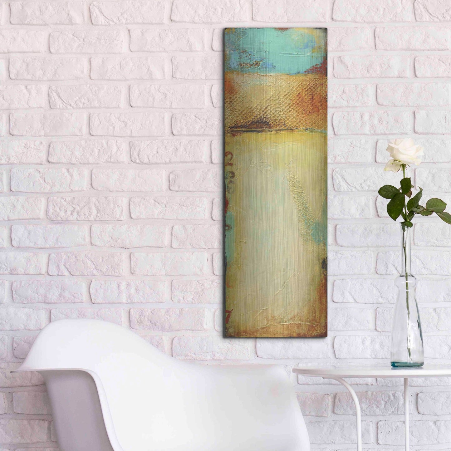 Luxe Metal Art 'Old Island Harbor I' by Erin Ashley, Metal Wall Art,12x36