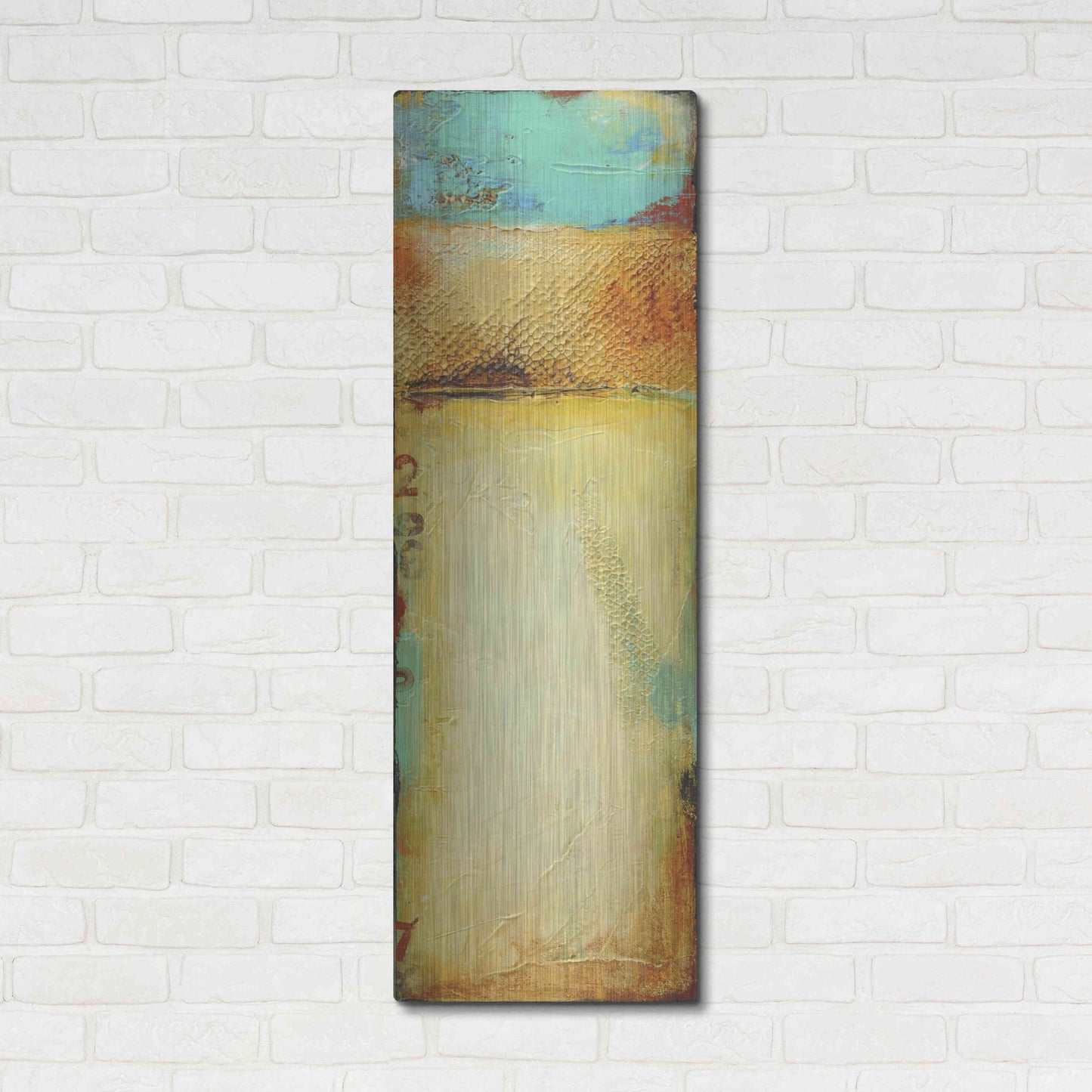 Luxe Metal Art 'Old Island Harbor I' by Erin Ashley, Metal Wall Art,16x48