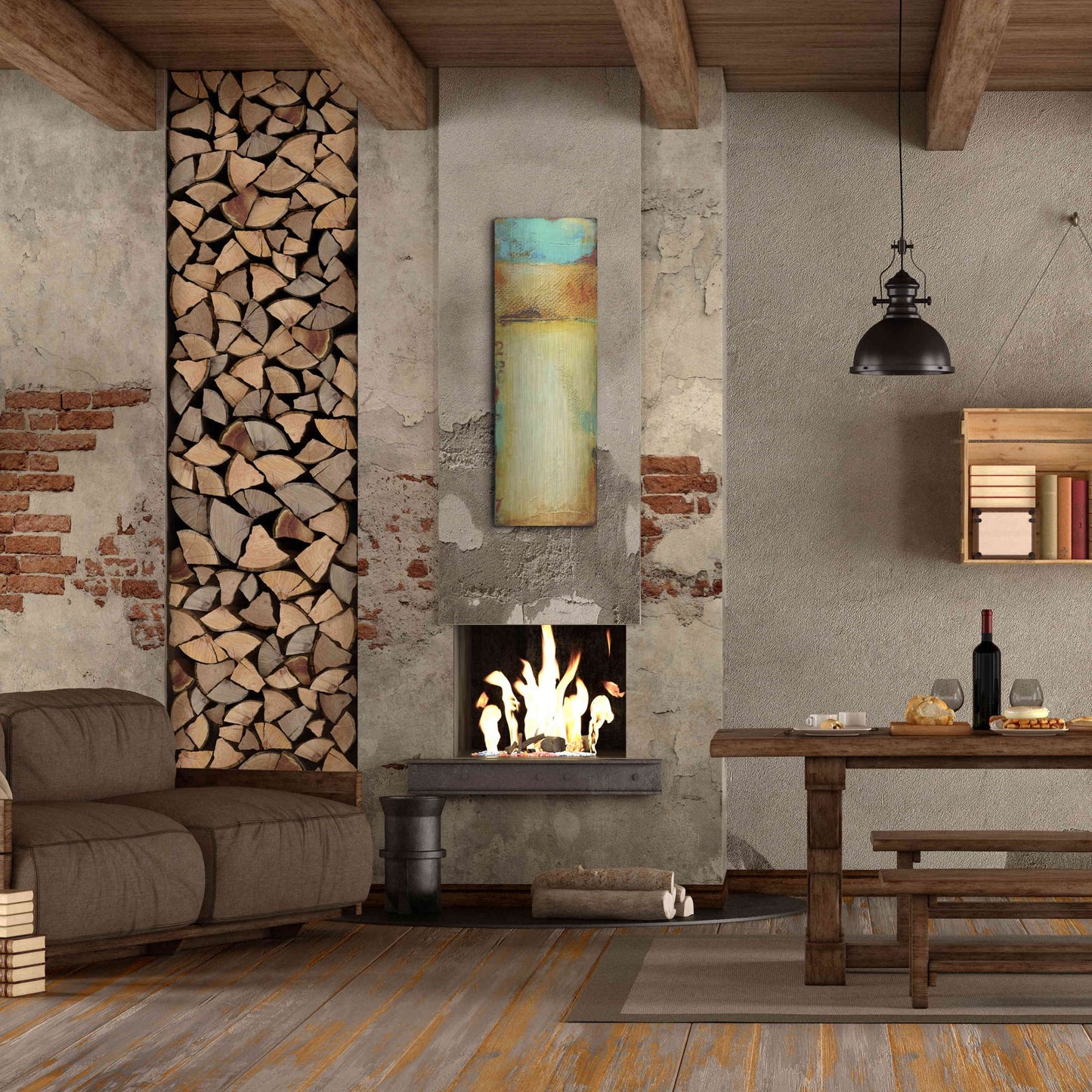 Luxe Metal Art 'Old Island Harbor I' by Erin Ashley, Metal Wall Art,16x48