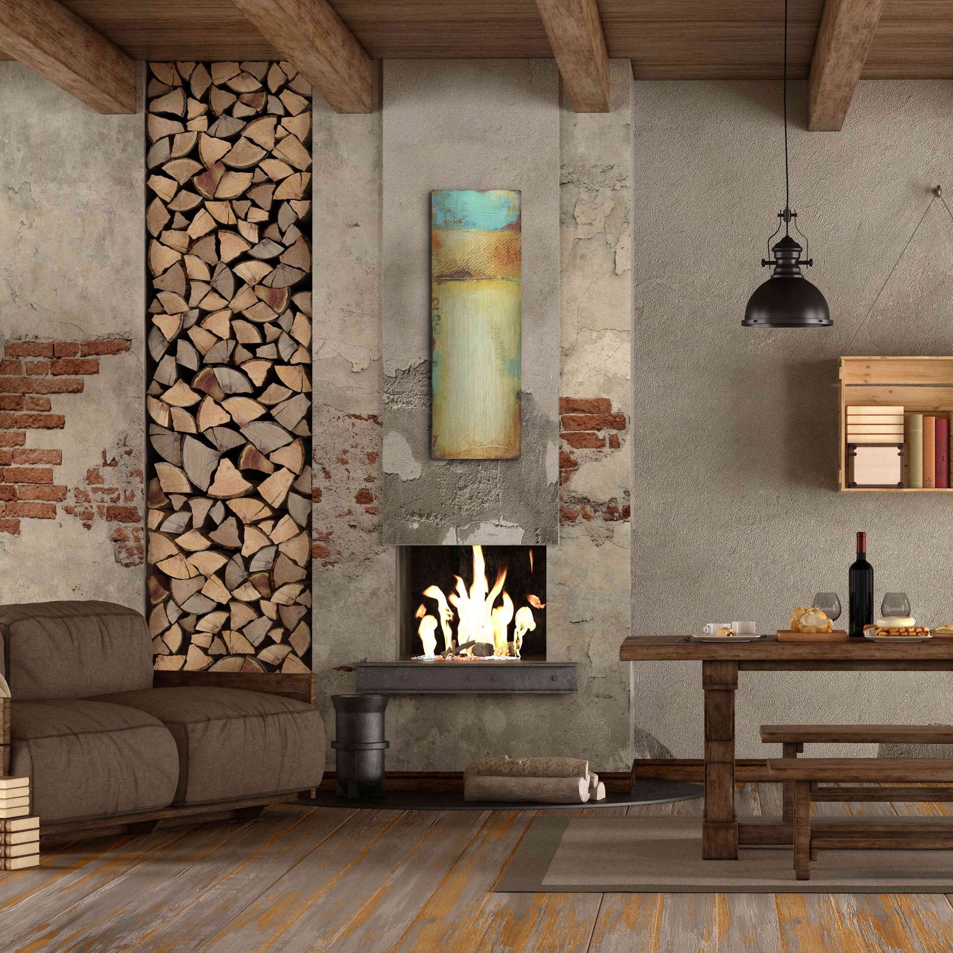 Luxe Metal Art 'Old Island Harbor I' by Erin Ashley, Metal Wall Art,16x48