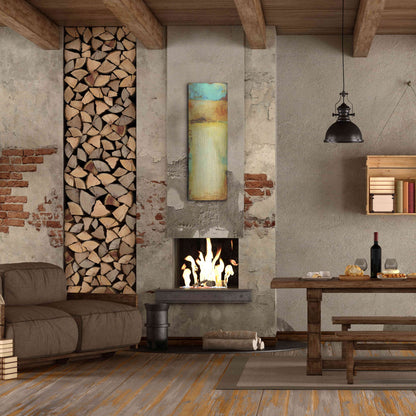 Luxe Metal Art 'Old Island Harbor I' by Erin Ashley, Metal Wall Art,16x48