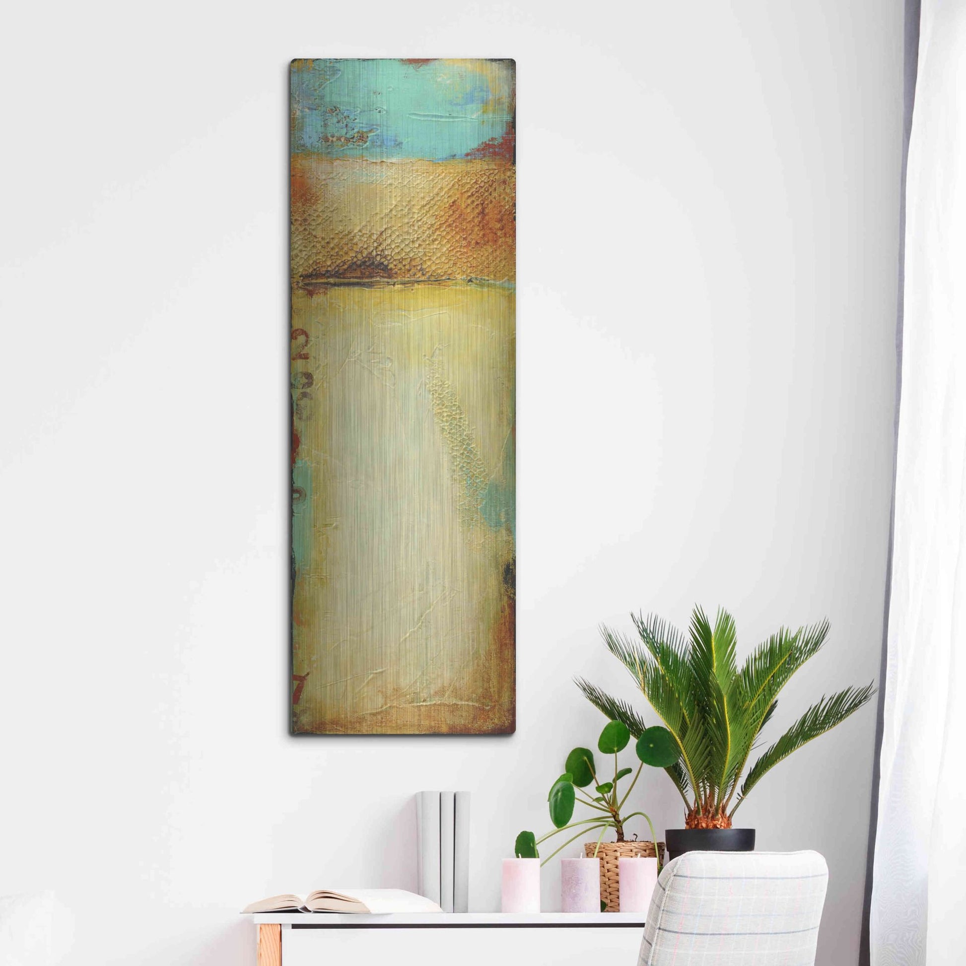 Luxe Metal Art 'Old Island Harbor I' by Erin Ashley, Metal Wall Art,16x48