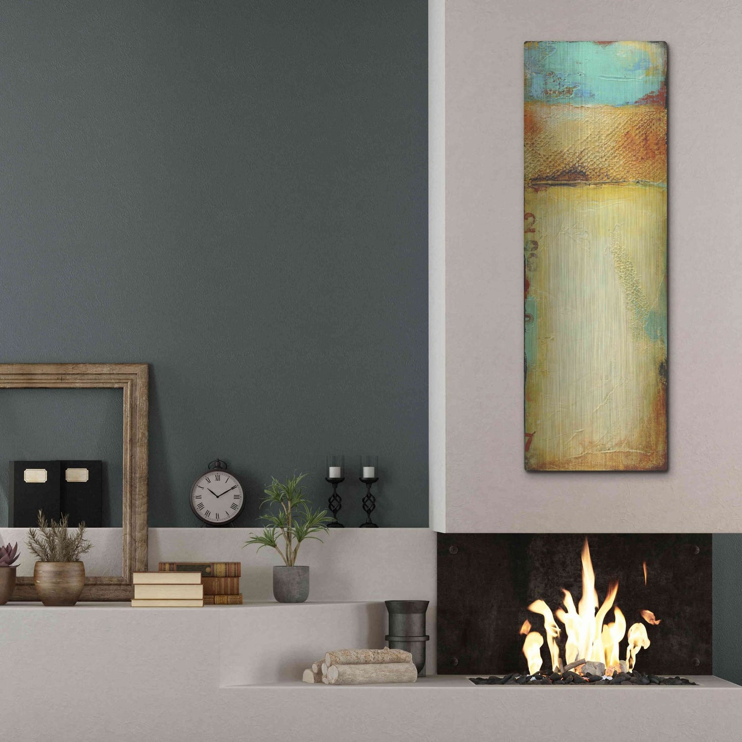 Luxe Metal Art 'Old Island Harbor I' by Erin Ashley, Metal Wall Art,16x48