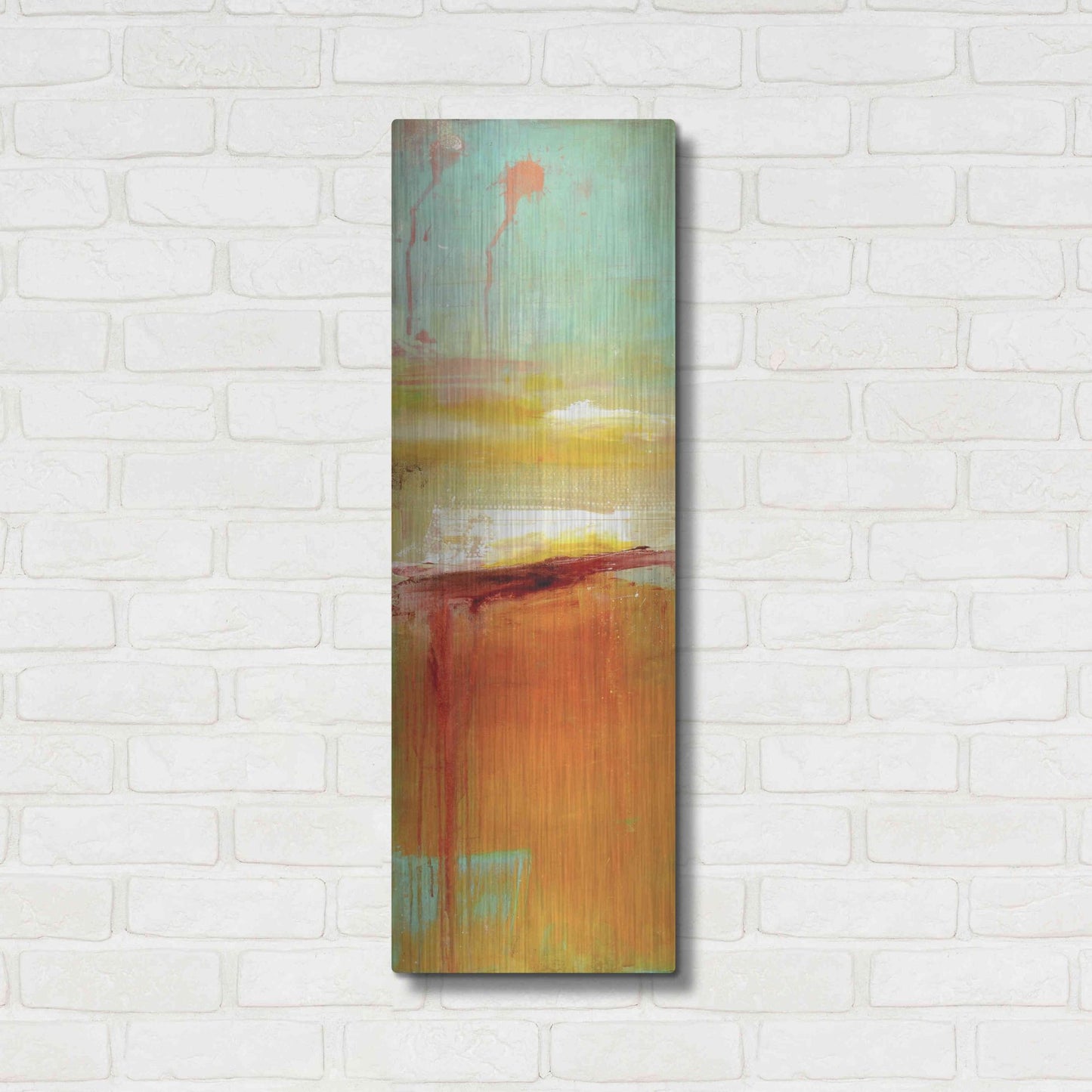 Luxe Metal Art 'Sugar Bay I' by Erin Ashley, Metal Wall Art,12x36