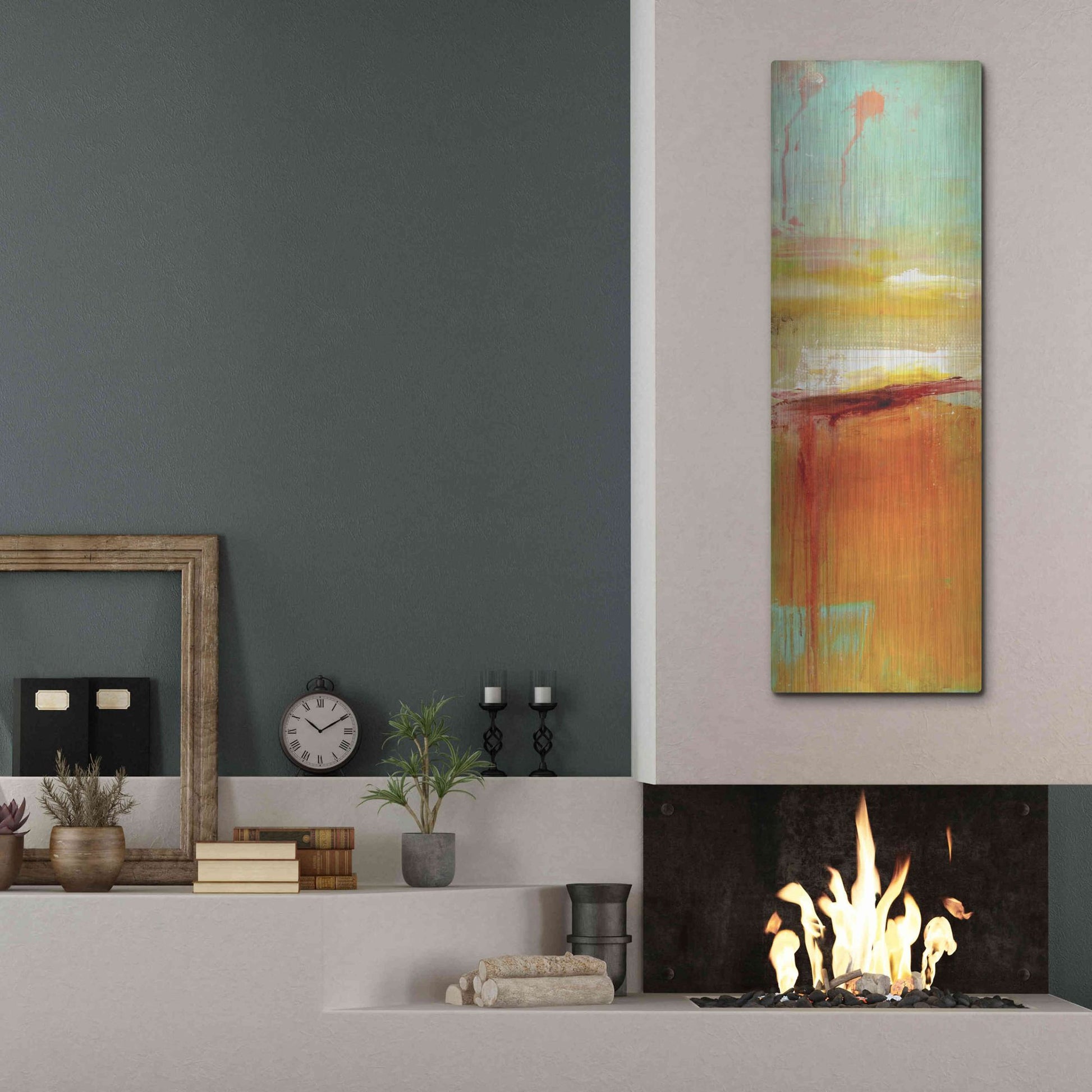 Luxe Metal Art 'Sugar Bay I' by Erin Ashley, Metal Wall Art,16x48