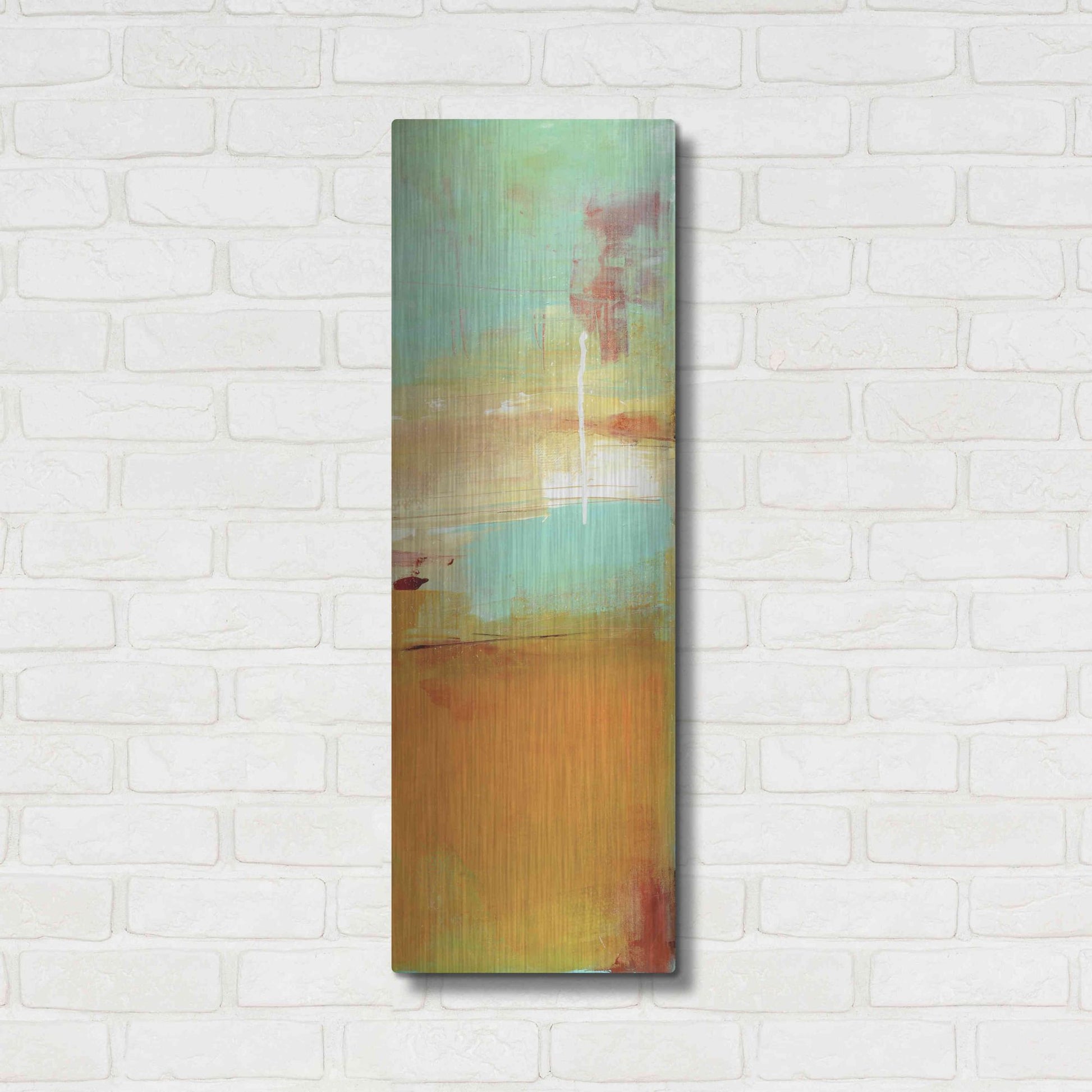 Luxe Metal Art 'Sugar Bay II' by Erin Ashley, Metal Wall Art,12x36