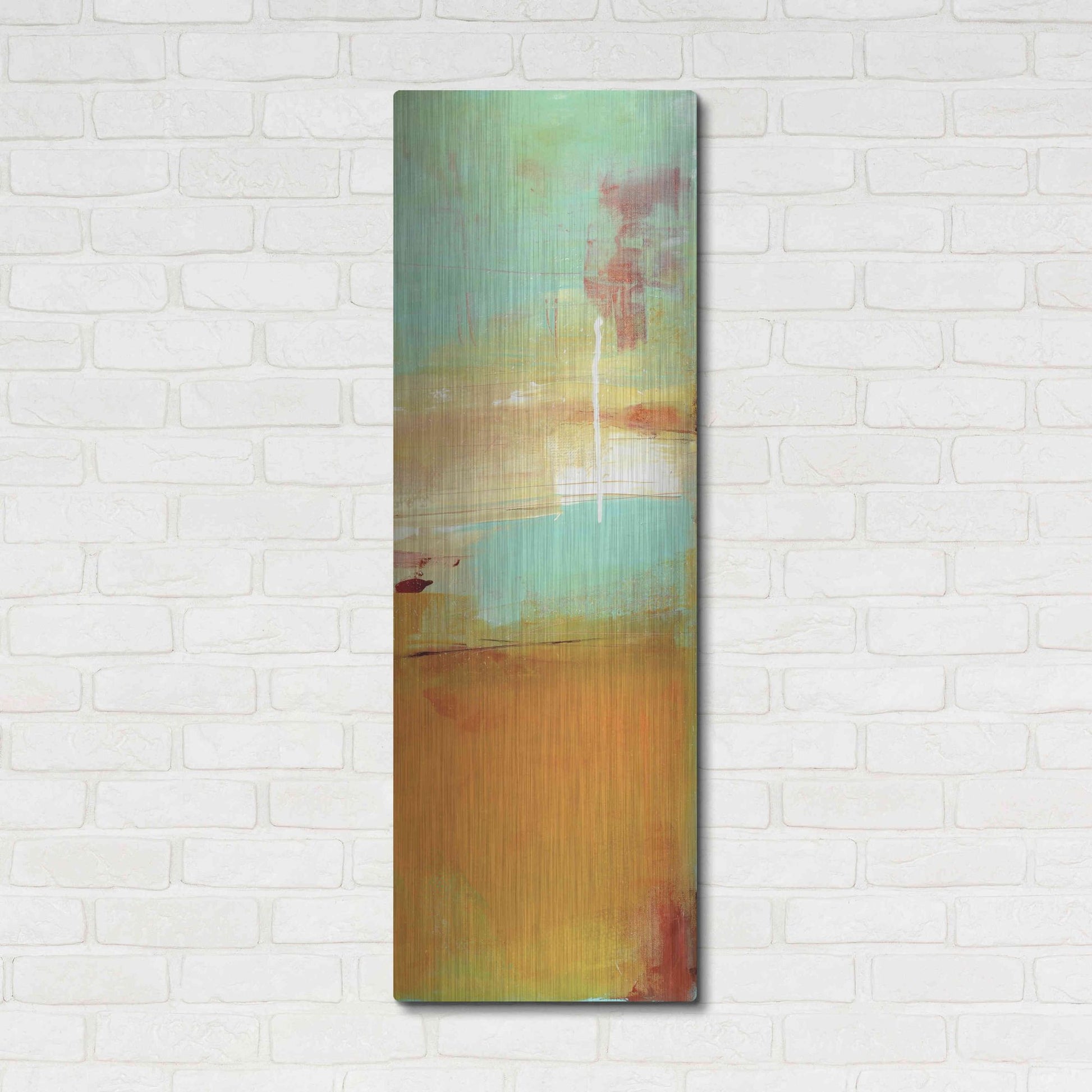 Luxe Metal Art 'Sugar Bay II' by Erin Ashley, Metal Wall Art,16x48