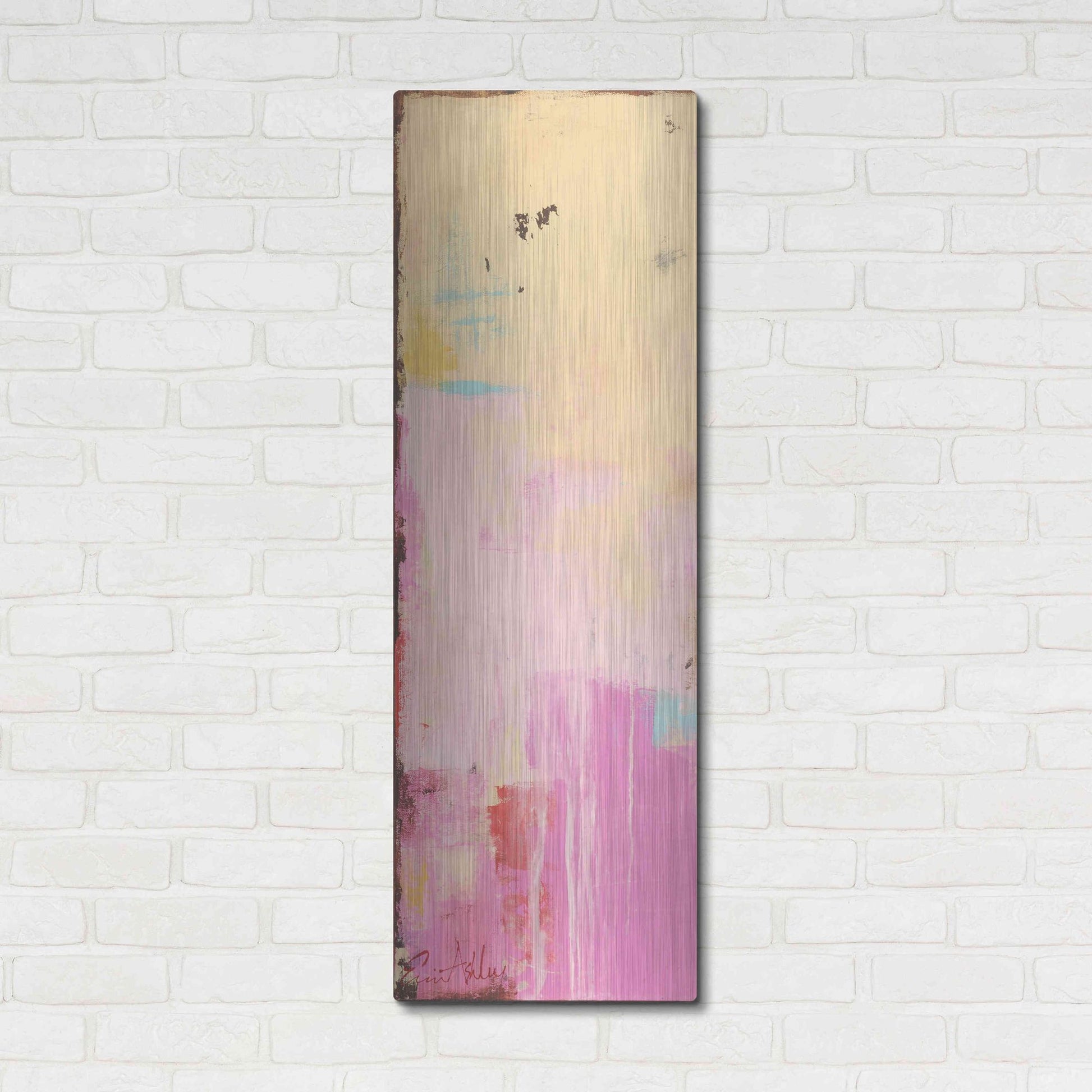 Luxe Metal Art 'Sweet Juliets I' by Erin Ashley, Metal Wall Art,16x48