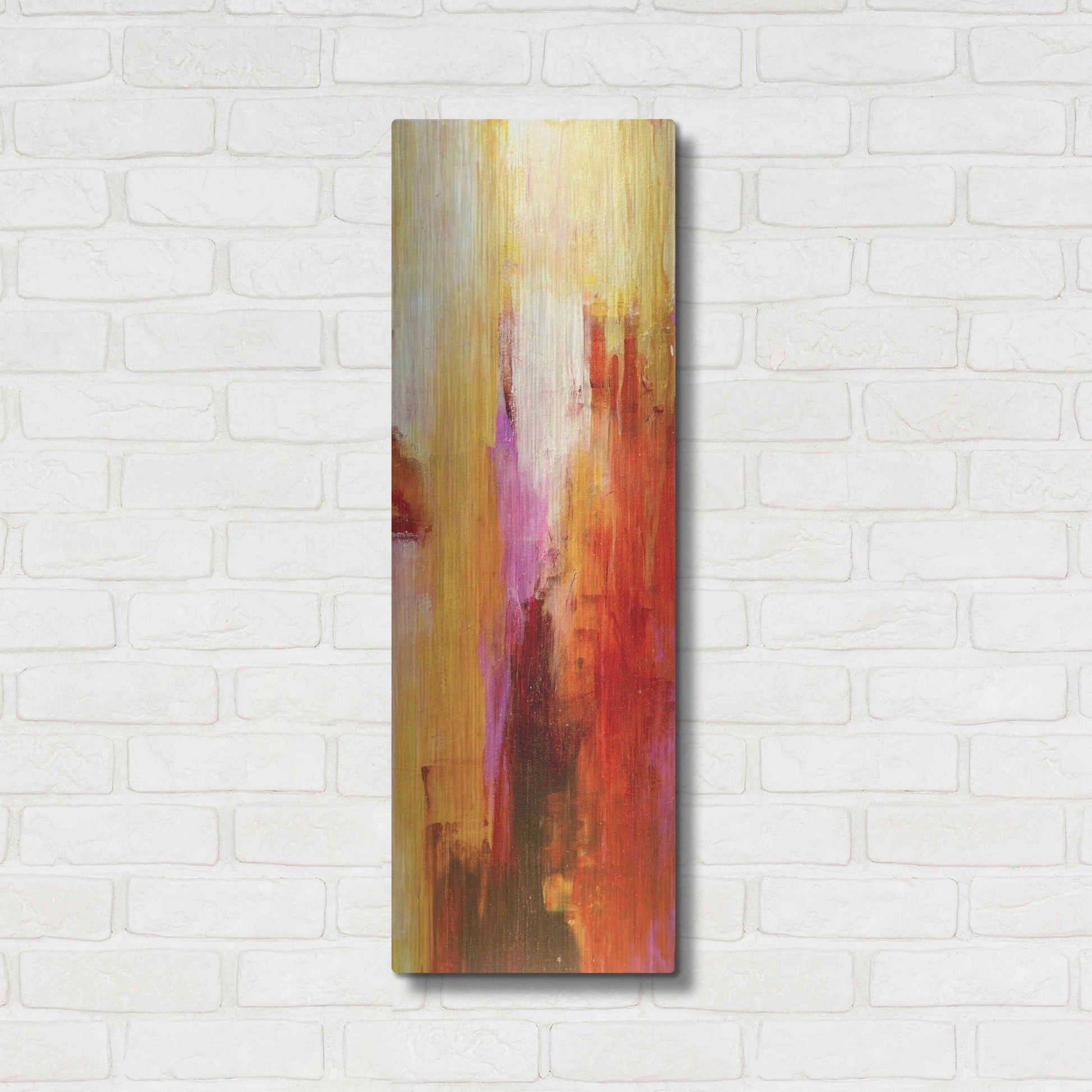 Luxe Metal Art 'Sweet Karma II' by Erin Ashley, Metal Wall Art,12x36