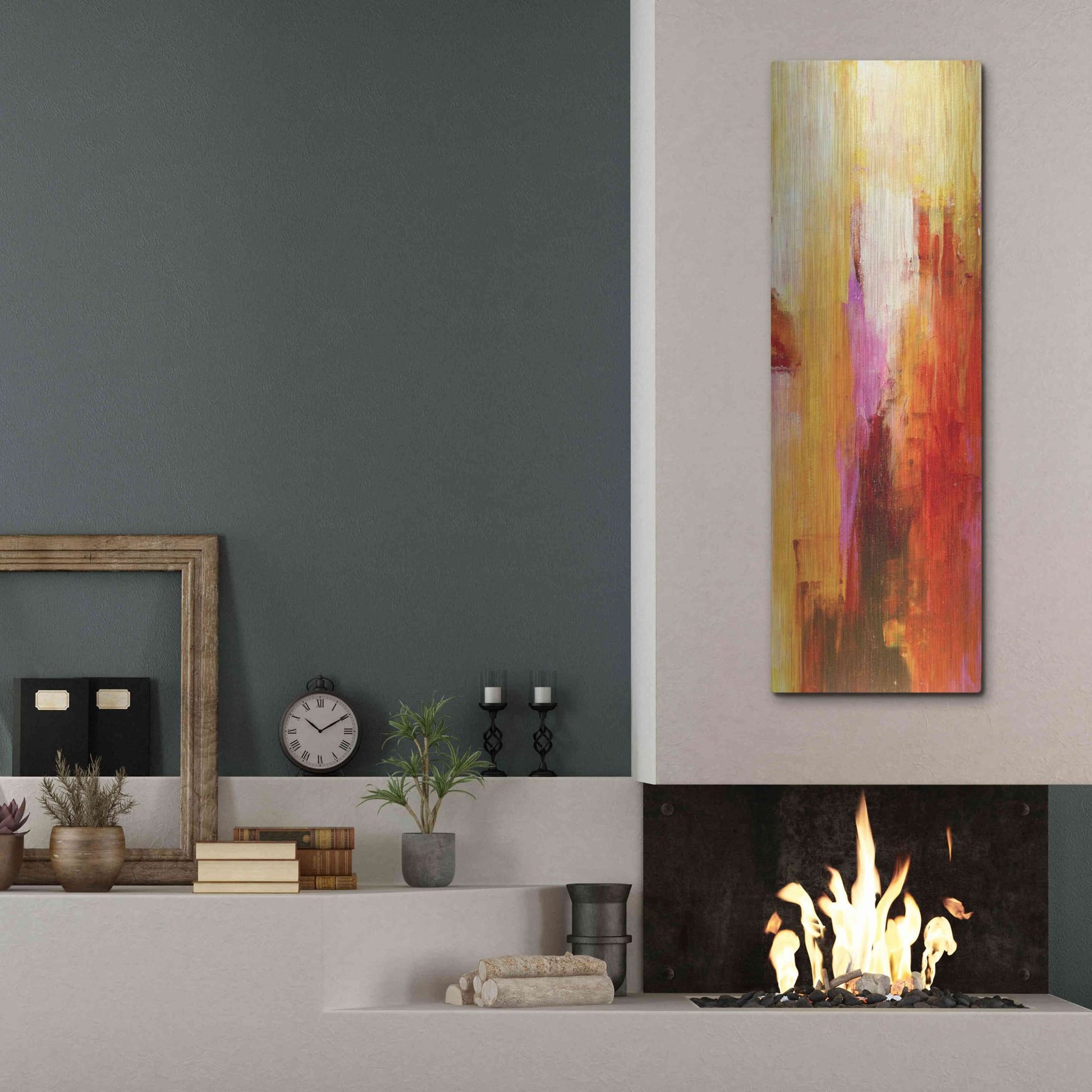 Luxe Metal Art 'Sweet Karma II' by Erin Ashley, Metal Wall Art,16x48