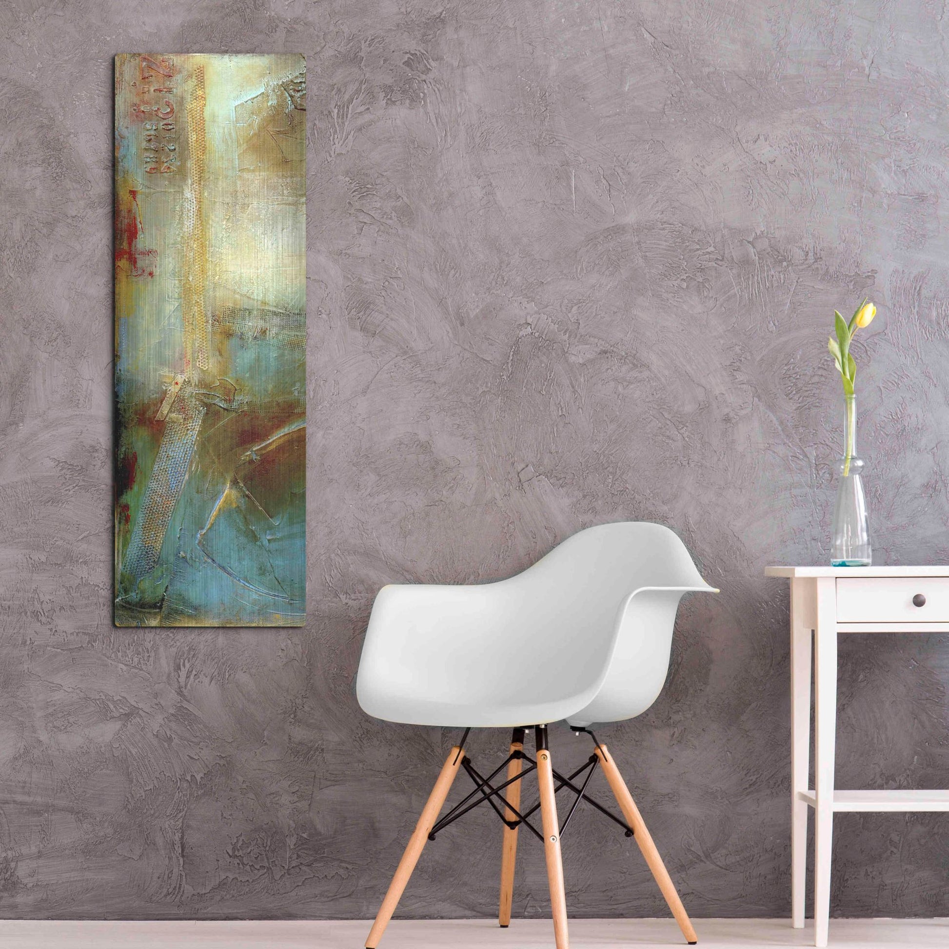 Luxe Metal Art 'Urban Decay I' by Erin Ashley, Metal Wall Art,16x48