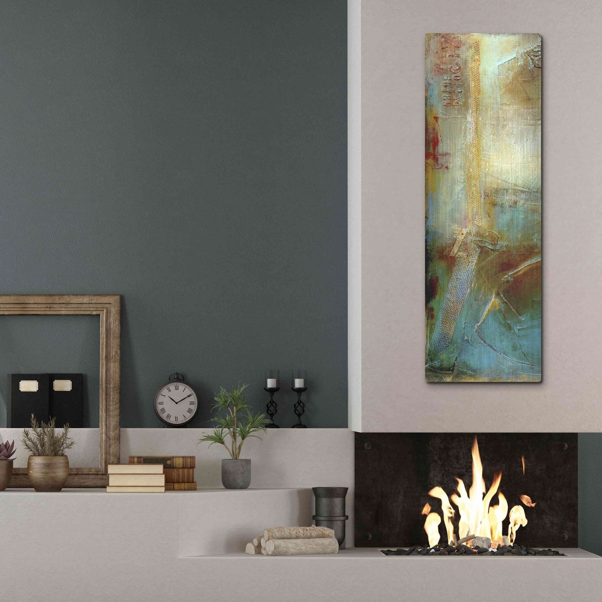 Luxe Metal Art 'Urban Decay I' by Erin Ashley, Metal Wall Art,16x48