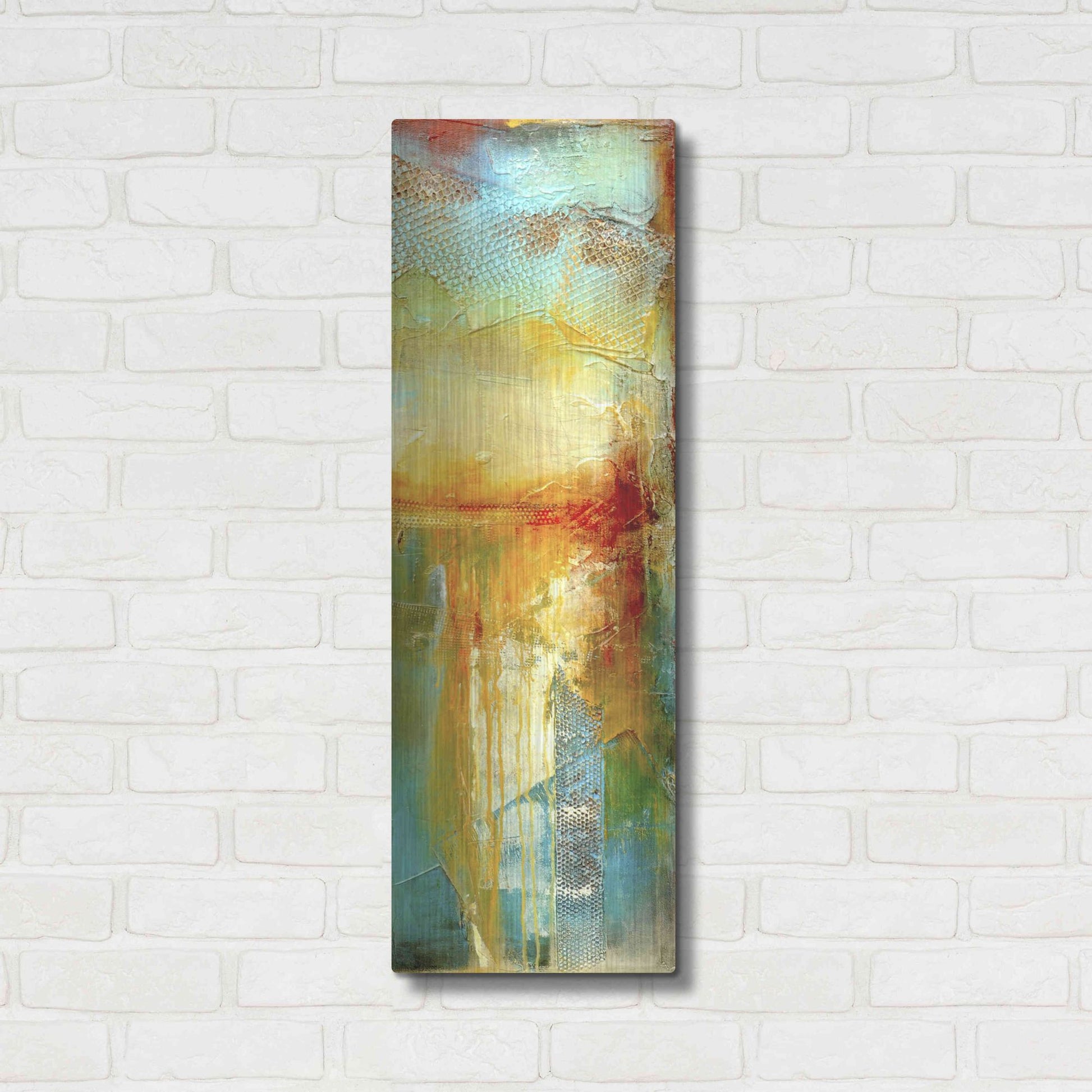 Luxe Metal Art 'Urban Decay III' by Erin Ashley, Metal Wall Art,12x36