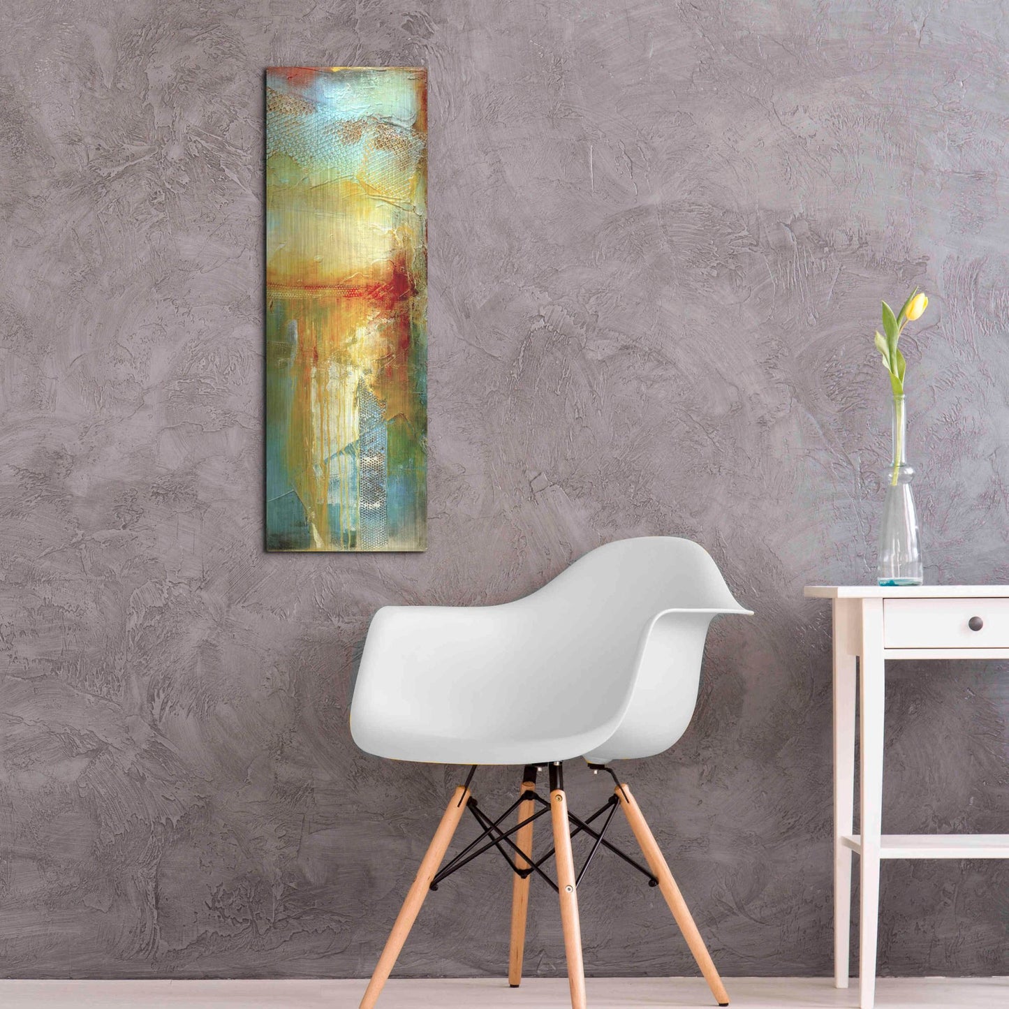 Luxe Metal Art 'Urban Decay III' by Erin Ashley, Metal Wall Art,12x36