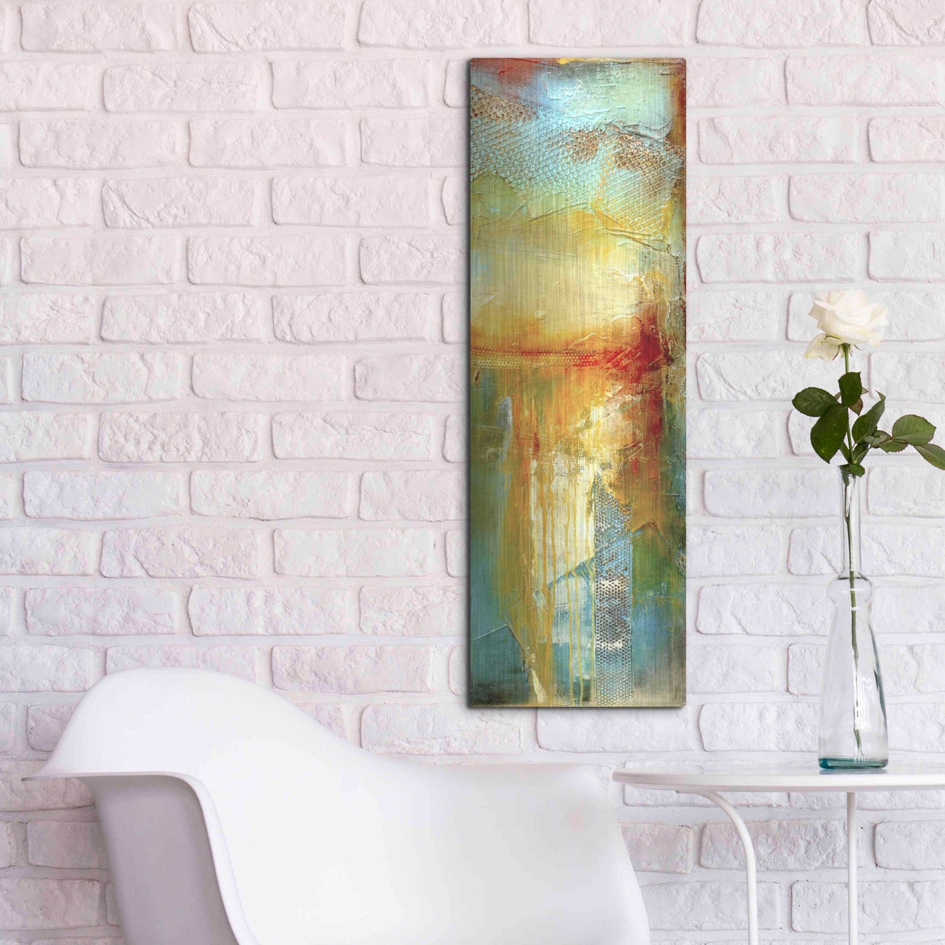 Luxe Metal Art 'Urban Decay III' by Erin Ashley, Metal Wall Art,12x36