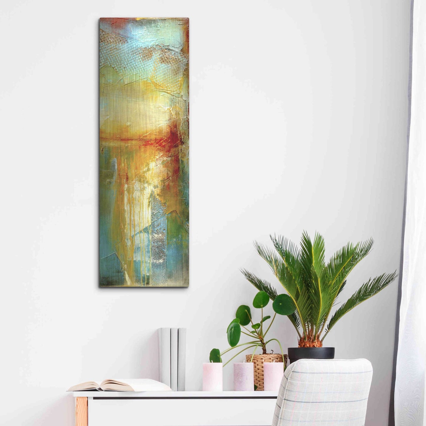 Luxe Metal Art 'Urban Decay III' by Erin Ashley, Metal Wall Art,12x36