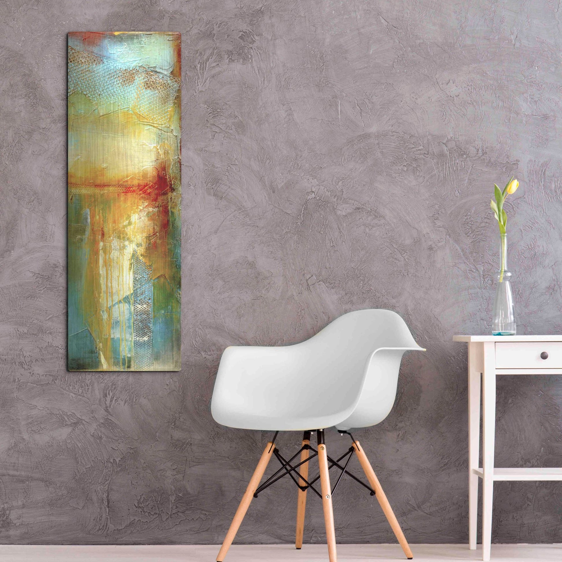 Luxe Metal Art 'Urban Decay III' by Erin Ashley, Metal Wall Art,16x48