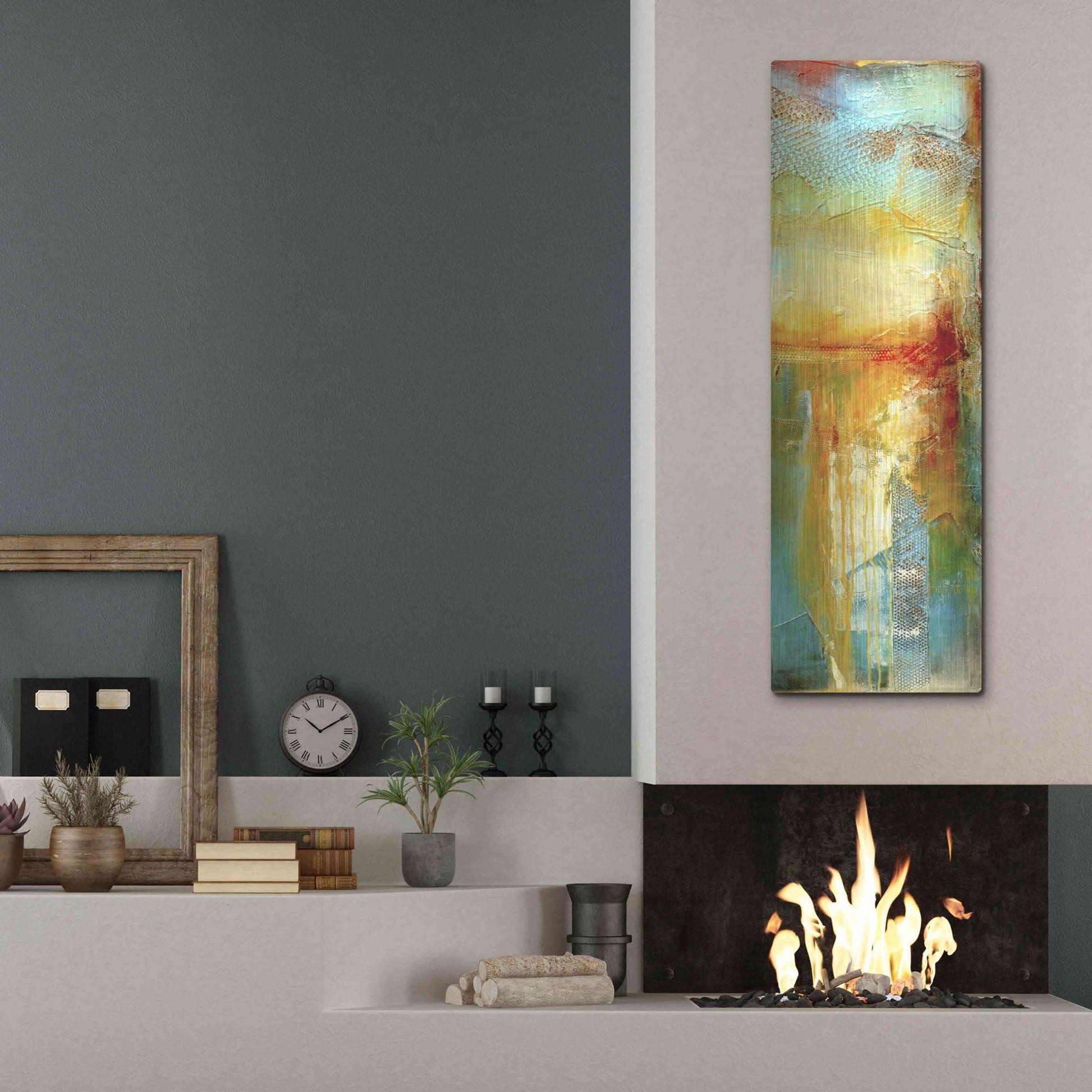 Luxe Metal Art 'Urban Decay III' by Erin Ashley, Metal Wall Art,16x48