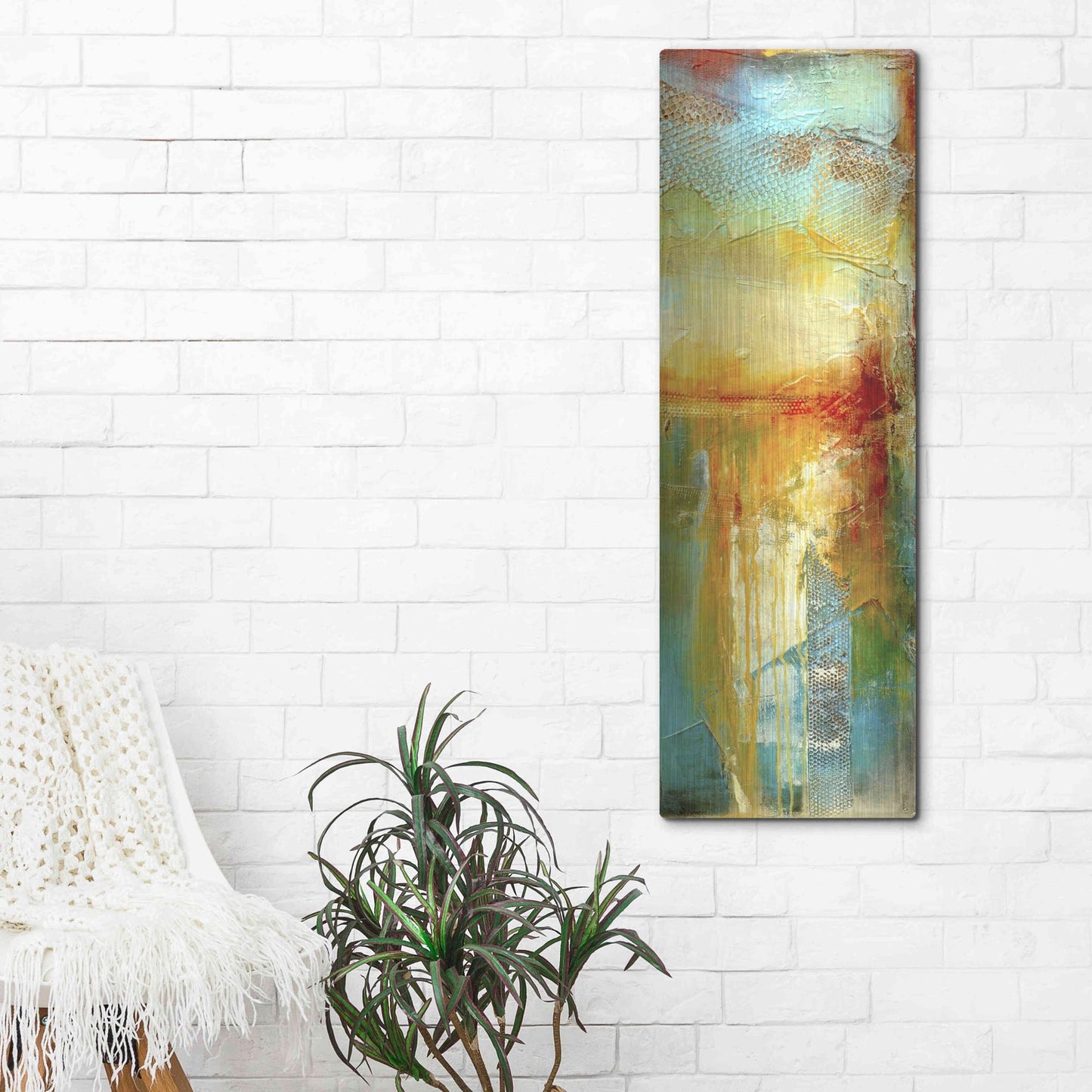 Luxe Metal Art 'Urban Decay III' by Erin Ashley, Metal Wall Art,16x48