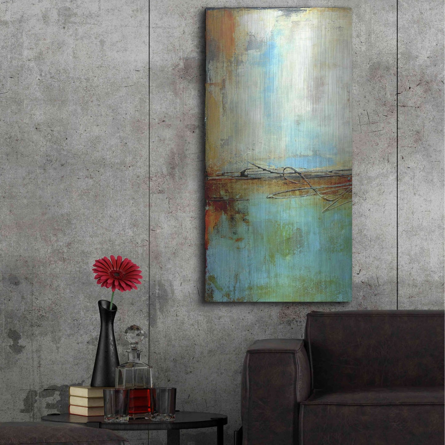 Luxe Metal Art 'Urban East IV' by Erin Ashley, Metal Wall Art,24x48