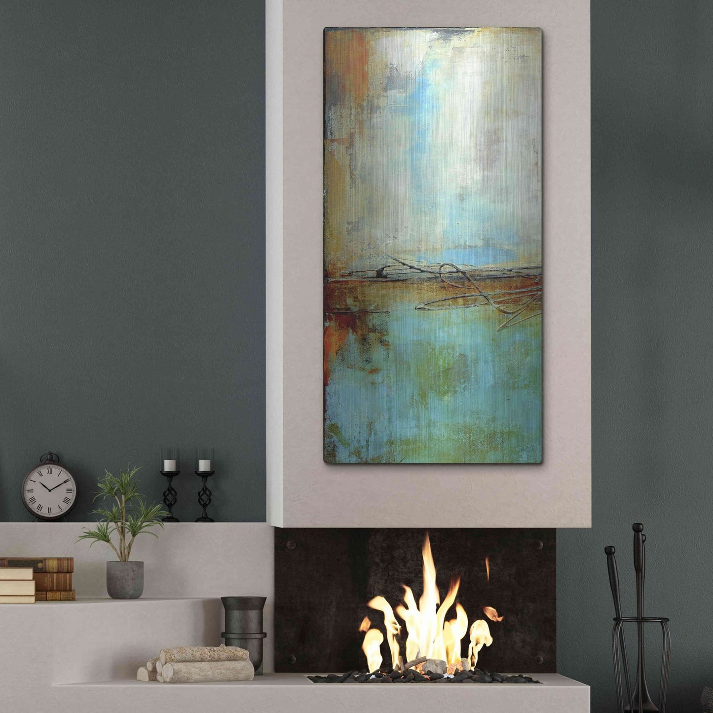 Luxe Metal Art 'Urban East IV' by Erin Ashley, Metal Wall Art,24x48