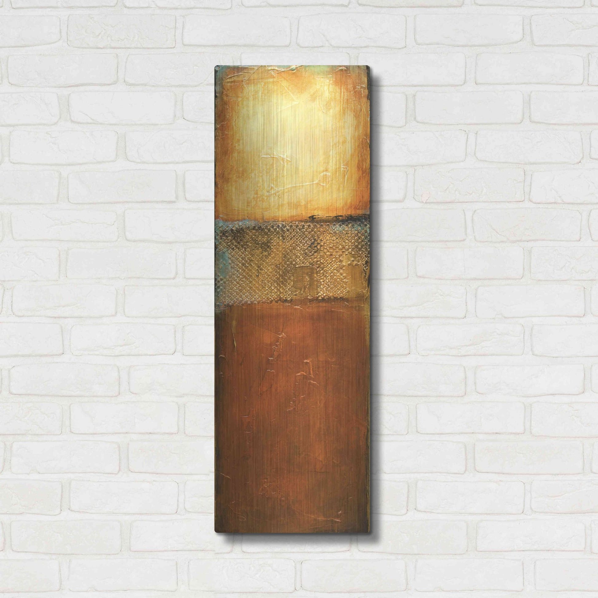 Luxe Metal Art 'Urban Zen I' by Erin Ashley, Metal Wall Art,12x36